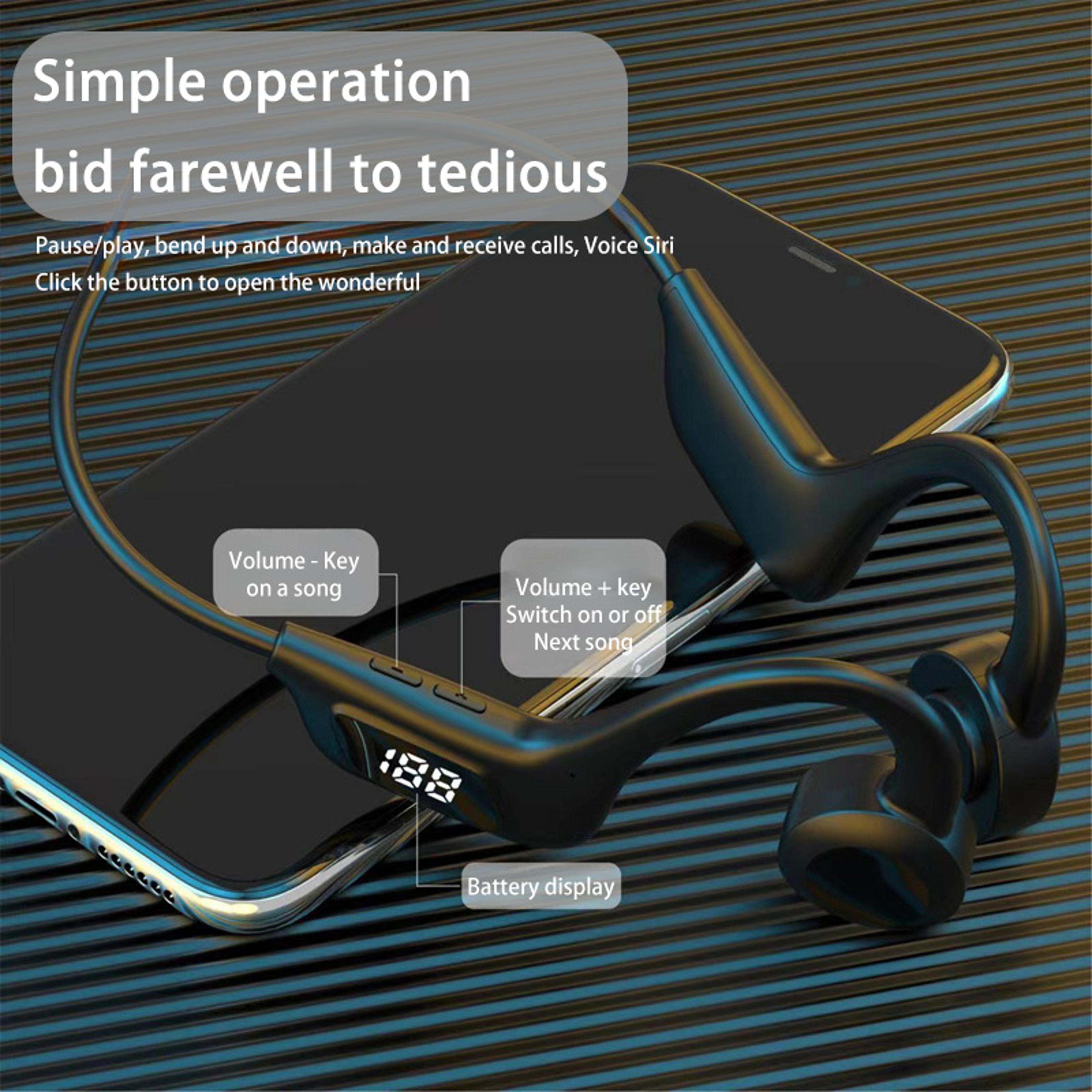 Bluetooth Bone Conduction Sport Headphones For Swimming And Outdoor Training 4