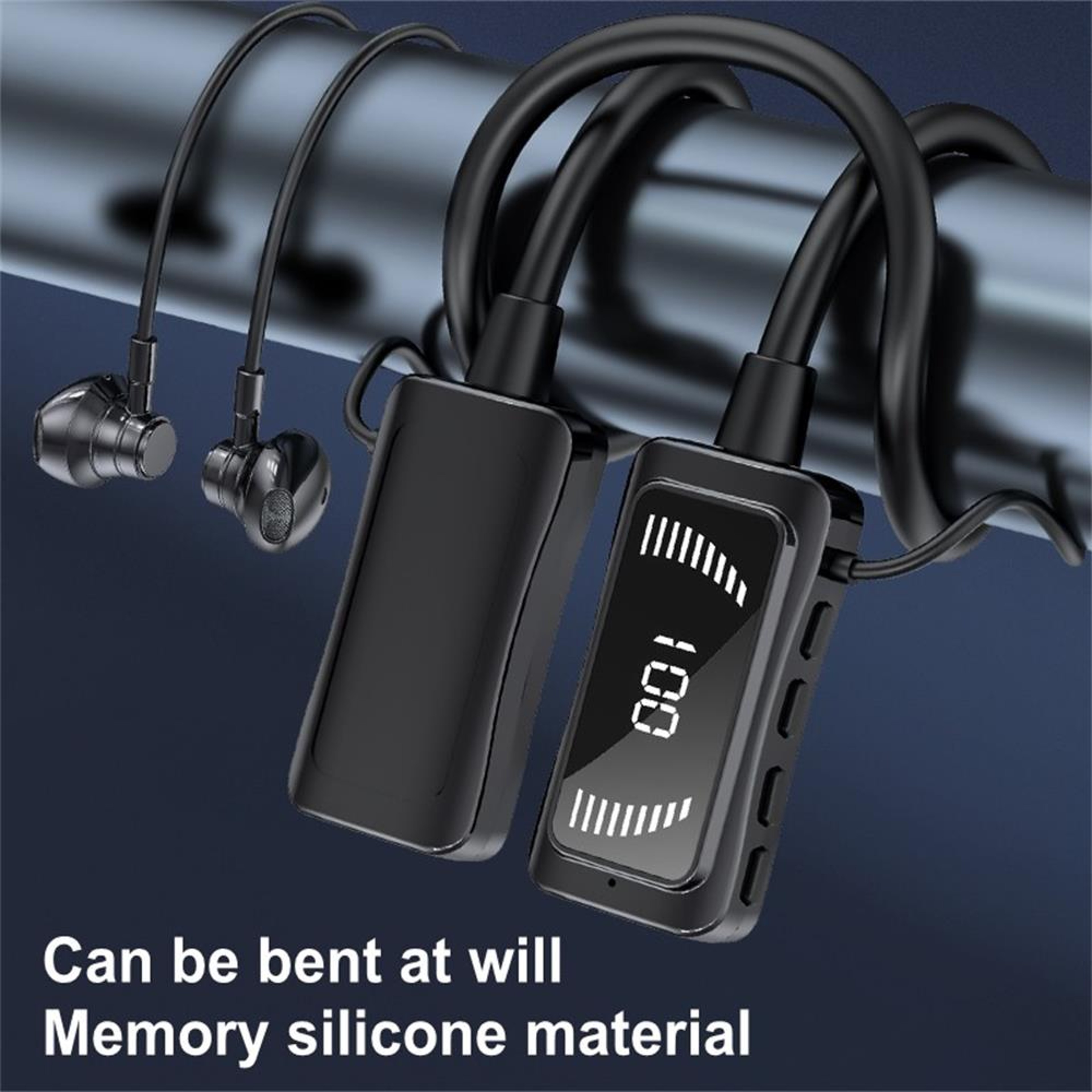 Neckband Bluetooth Earphones With Magnetic Earbuds And SD Card Support 4