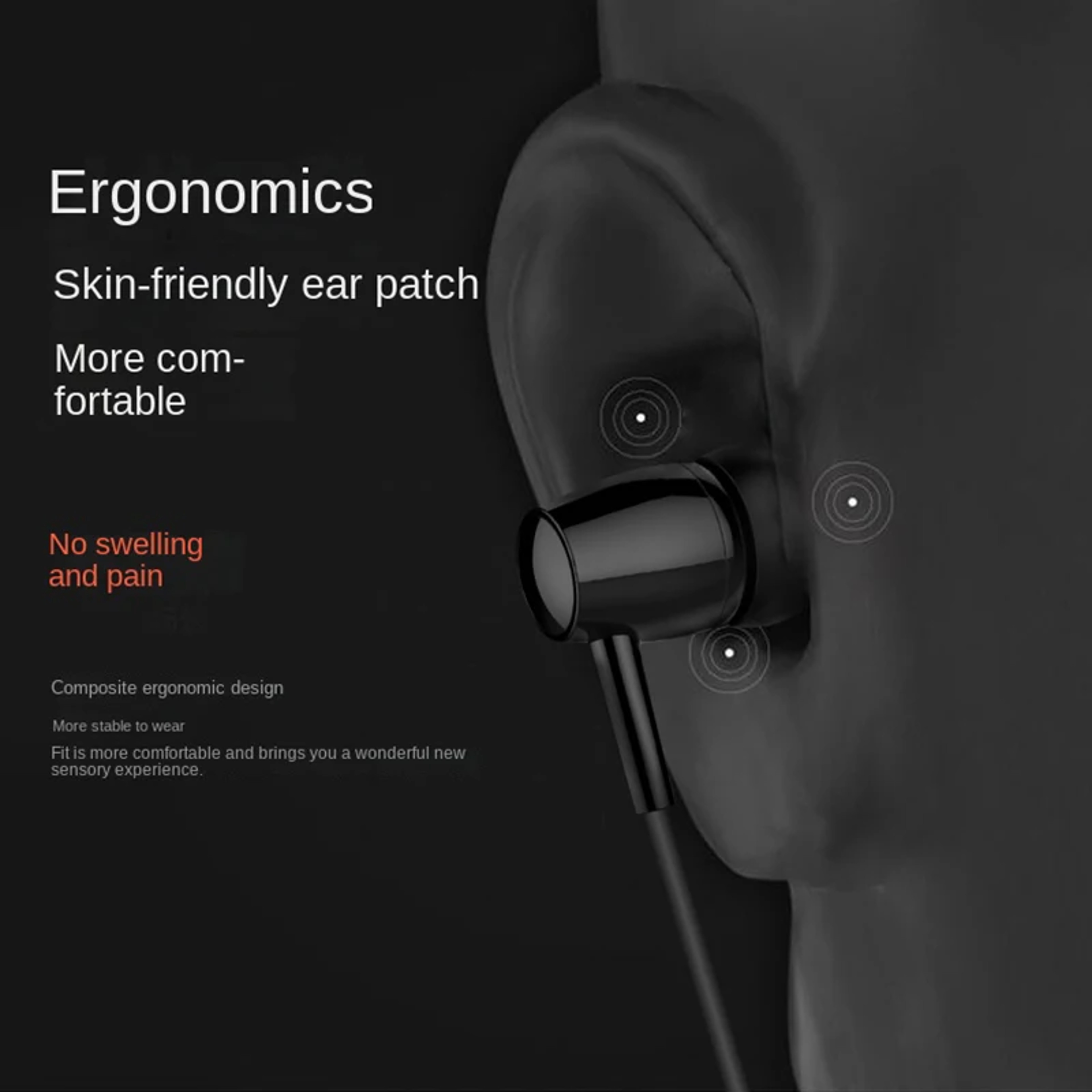 Wired In Ear Headphones With Mic Bass Stereo Sports Earphones 1