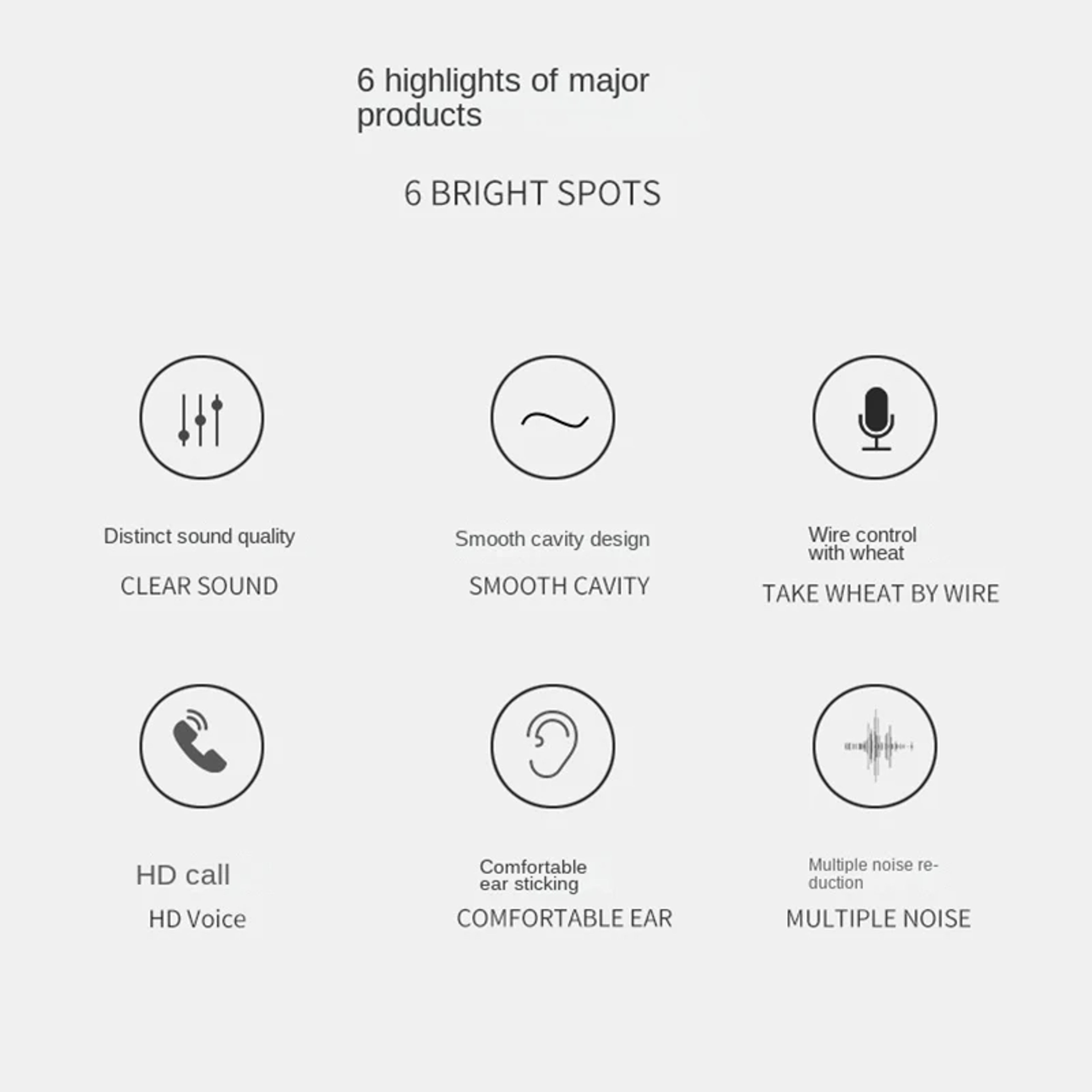 Wired In Ear Headphones With Mic Bass Stereo Sports Earphones 5