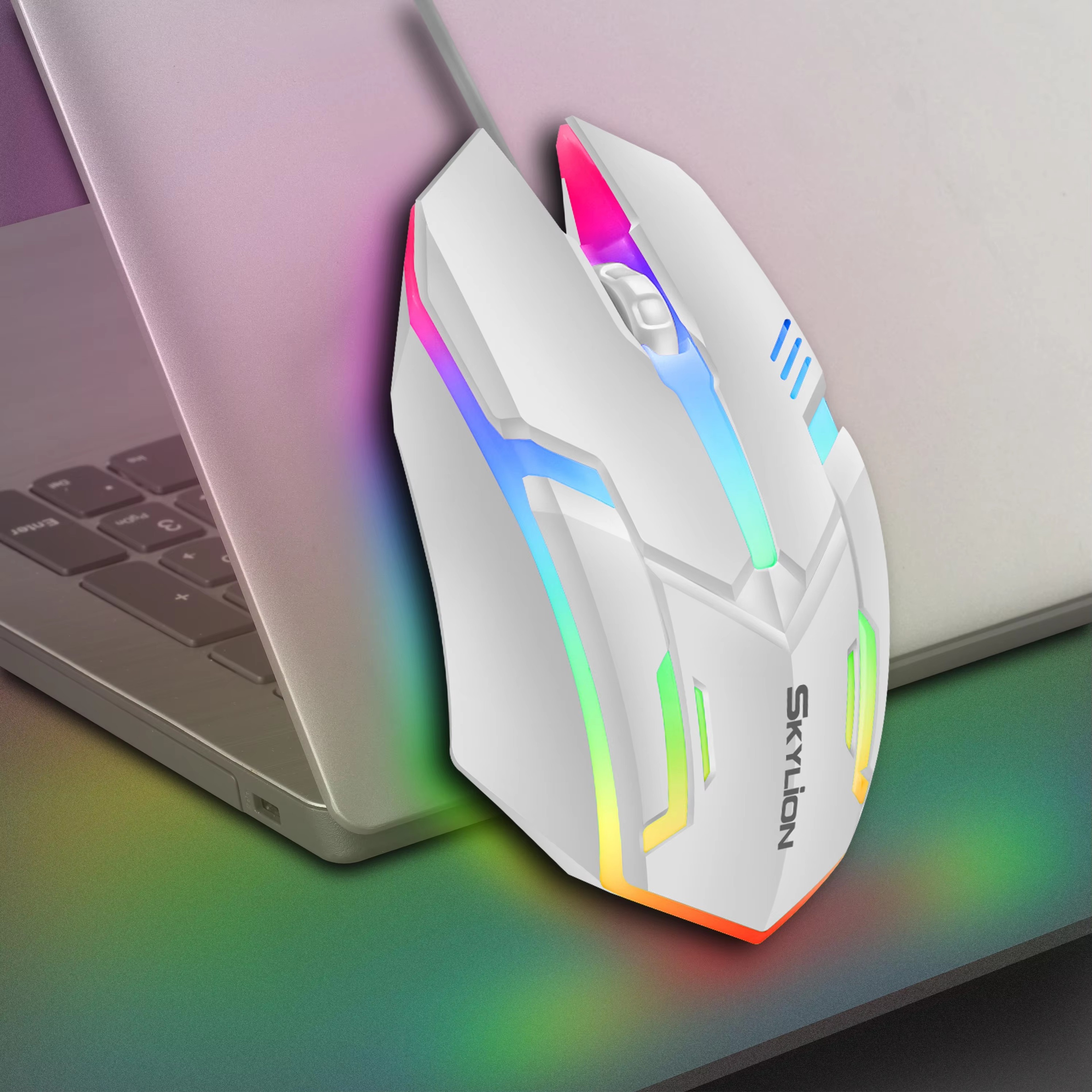 RGB Wired Gaming Mouse USB Ergonomic Office Mouse For Windows  Mac 3