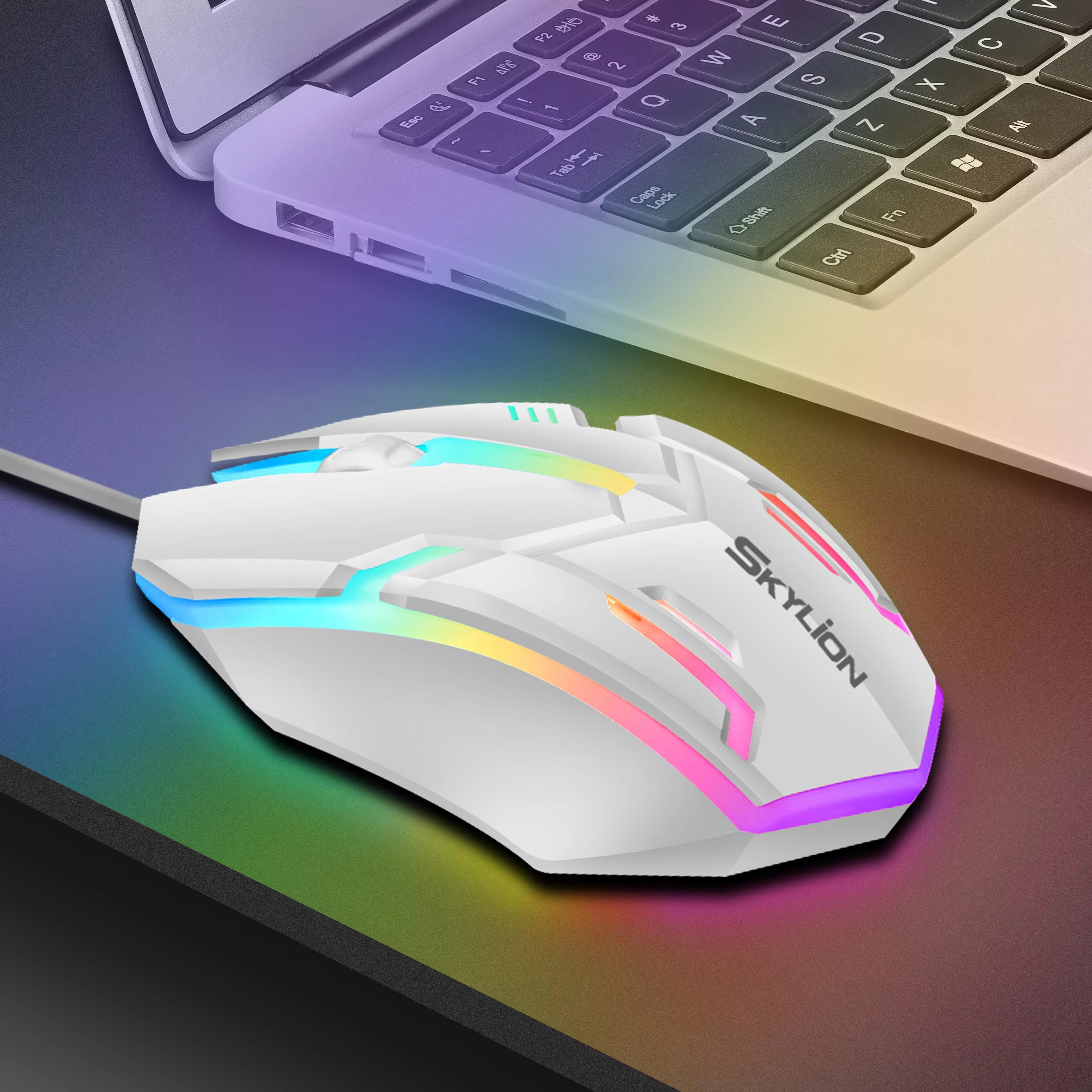 RGB Wired Gaming Mouse USB Ergonomic Office Mouse For Windows  Mac 4