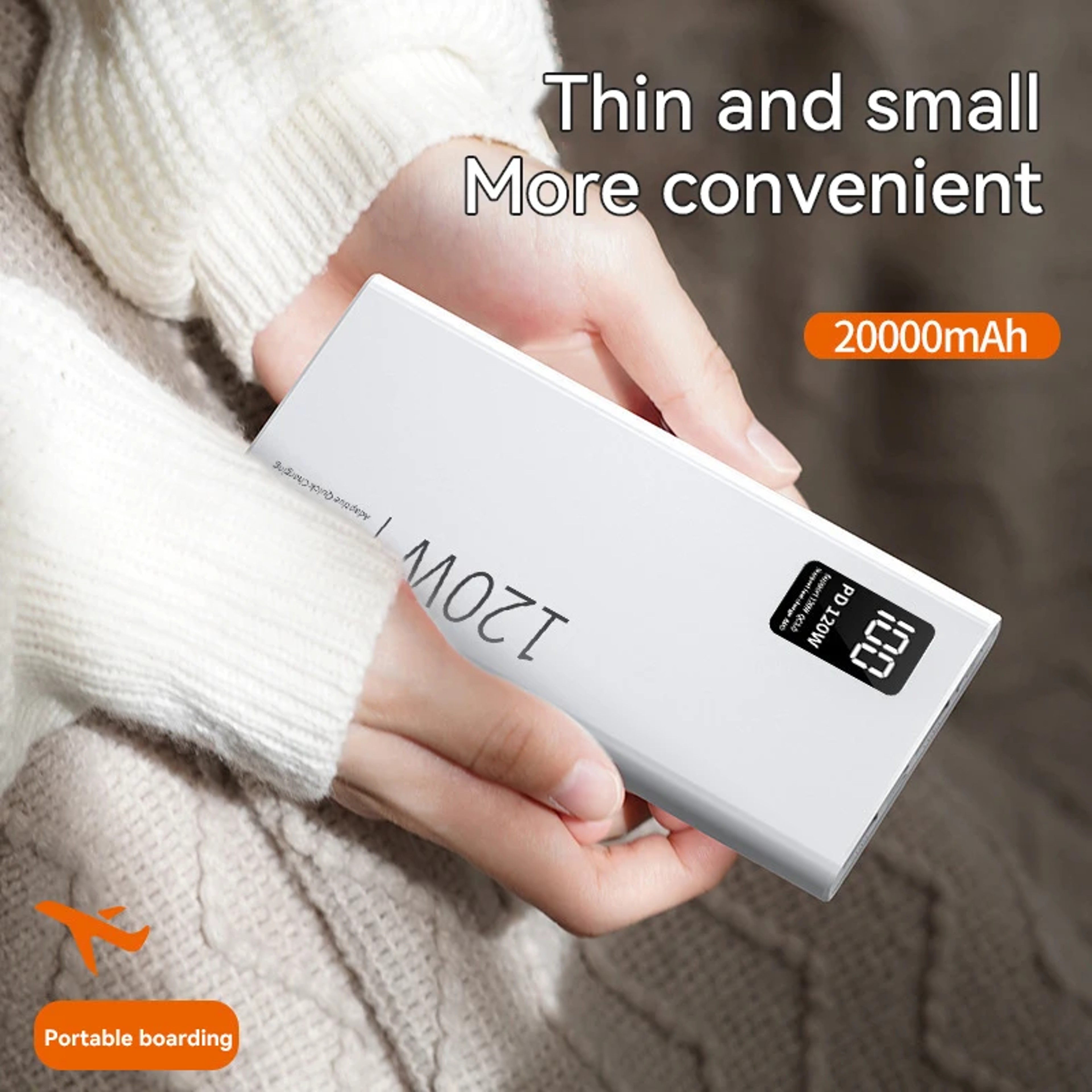 Power Bank 120W Fast Charging Portable Battery Charger With Digital Display 6