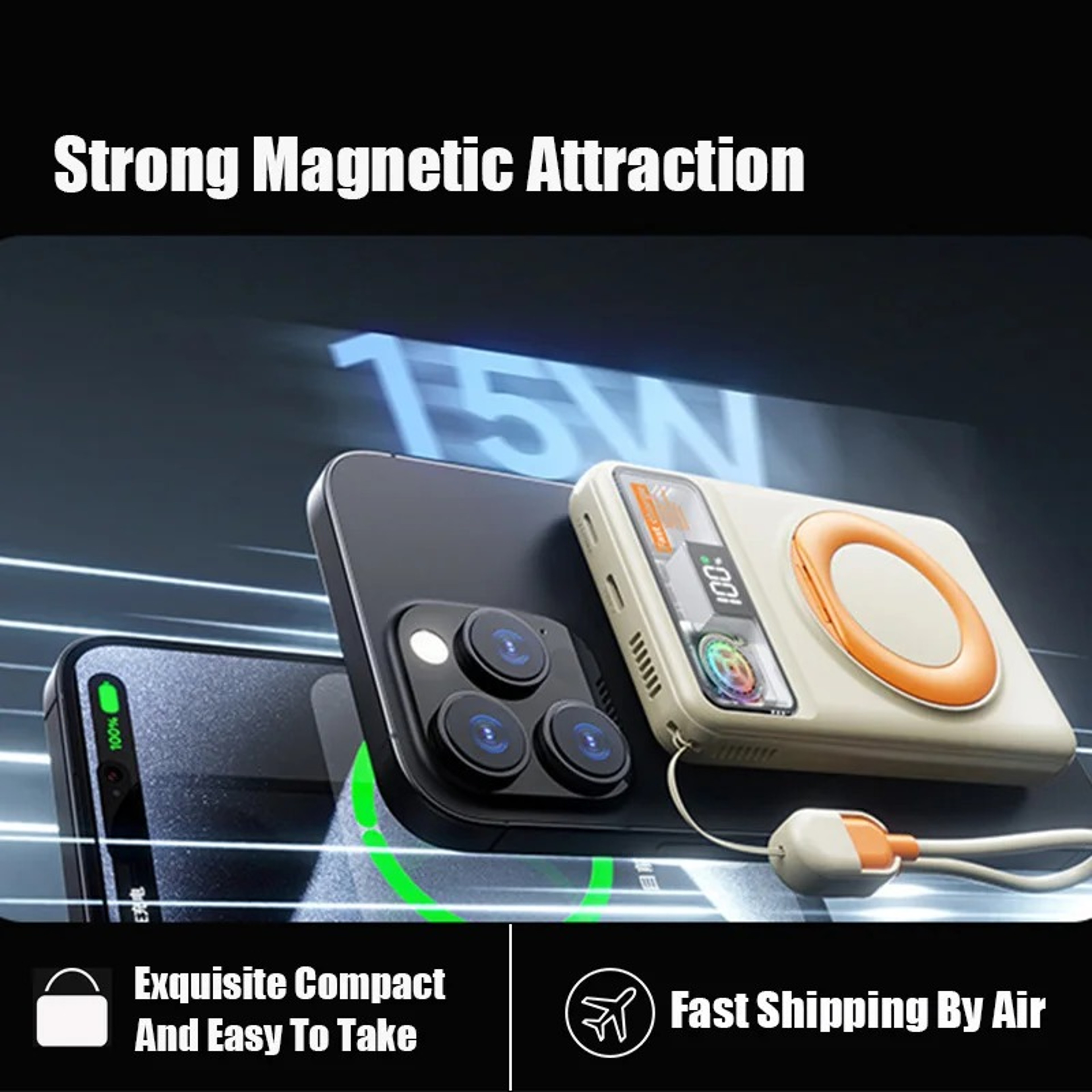 Magnetic Wireless Power Bank With Apple Watch Charger And Fast Charging 7