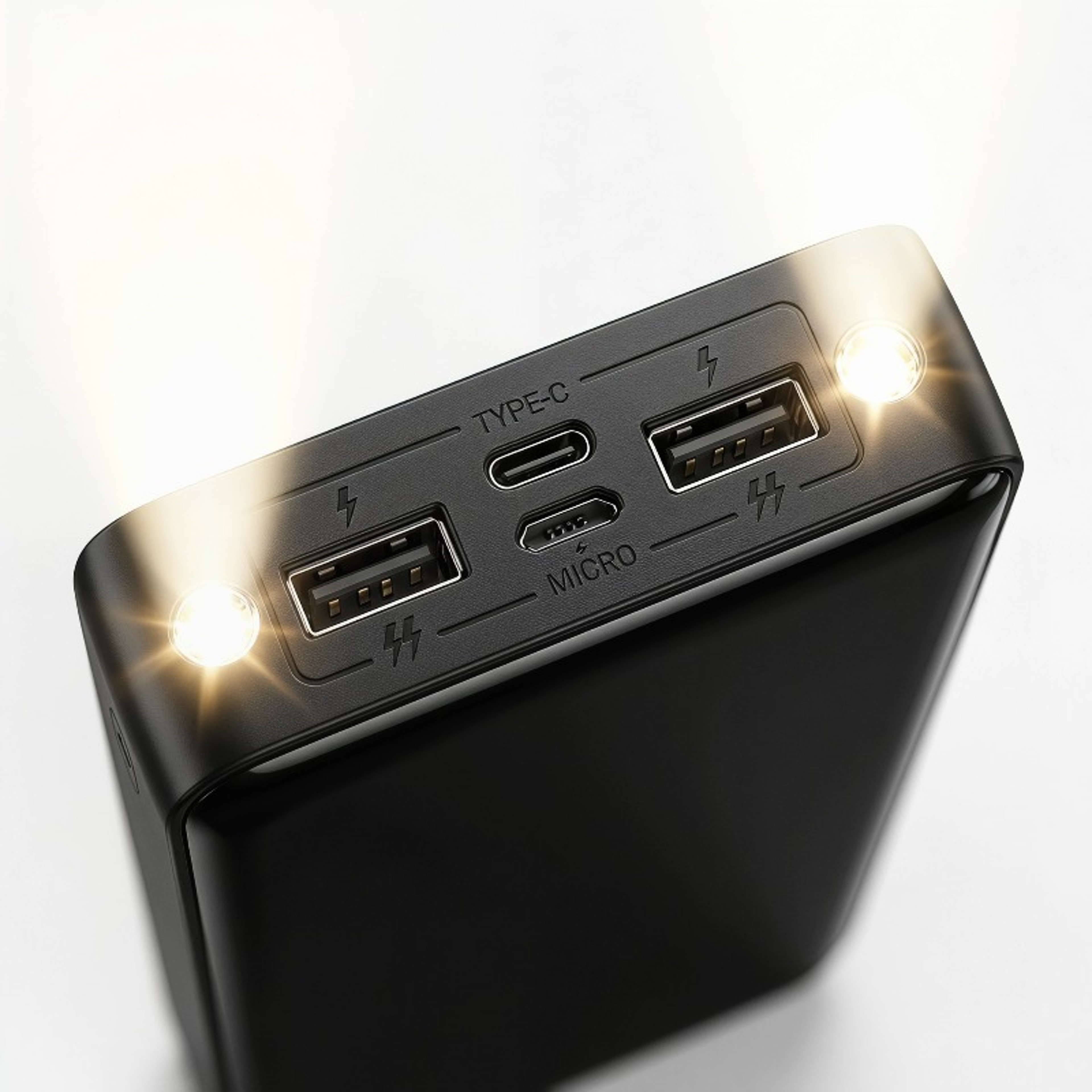 Portable Charger With LED Display Flashlight  USB C Fast Charging Power Bank 6