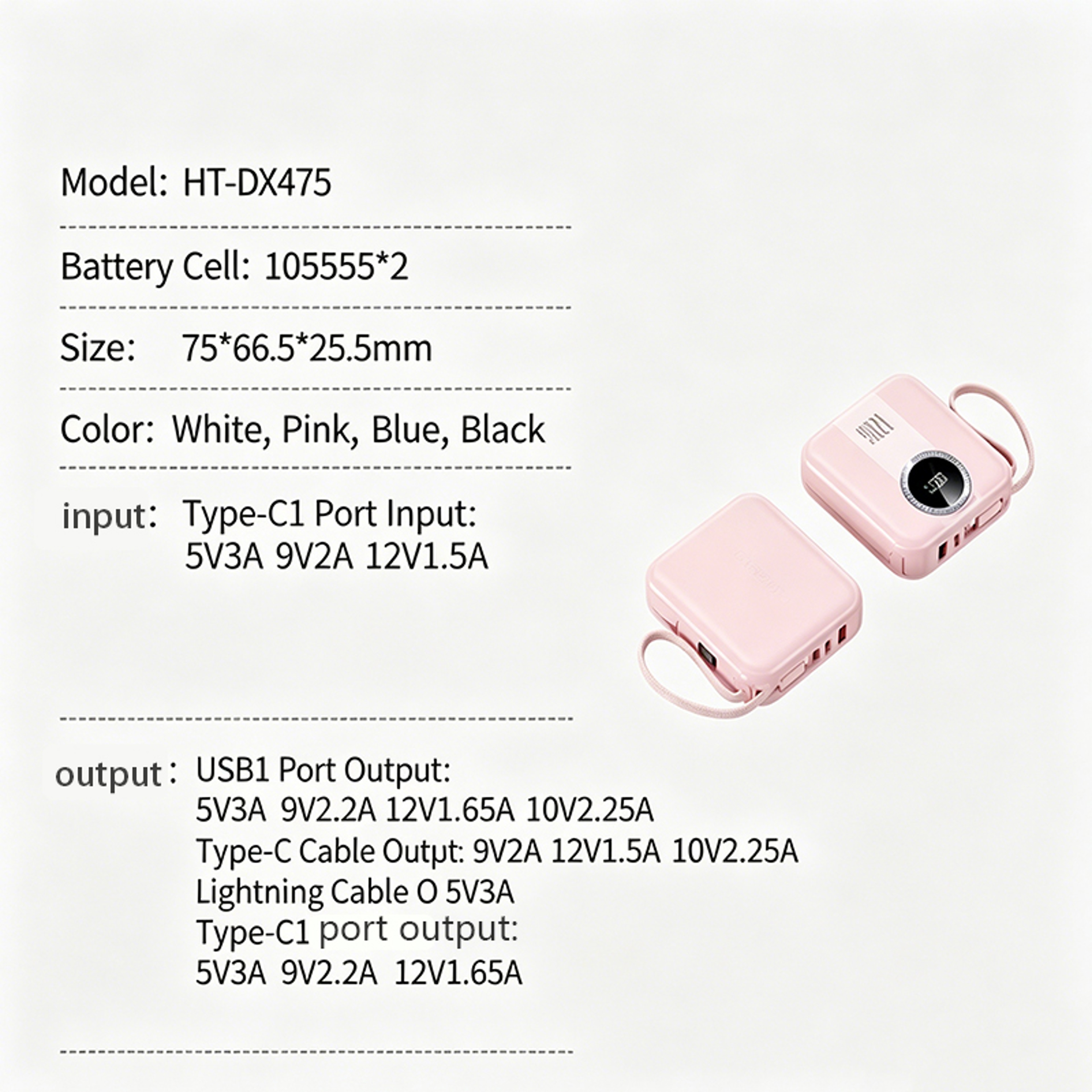 Power Bank With Built In Cable Fast Charging Portable Charger For IPhone Samsung  More 3