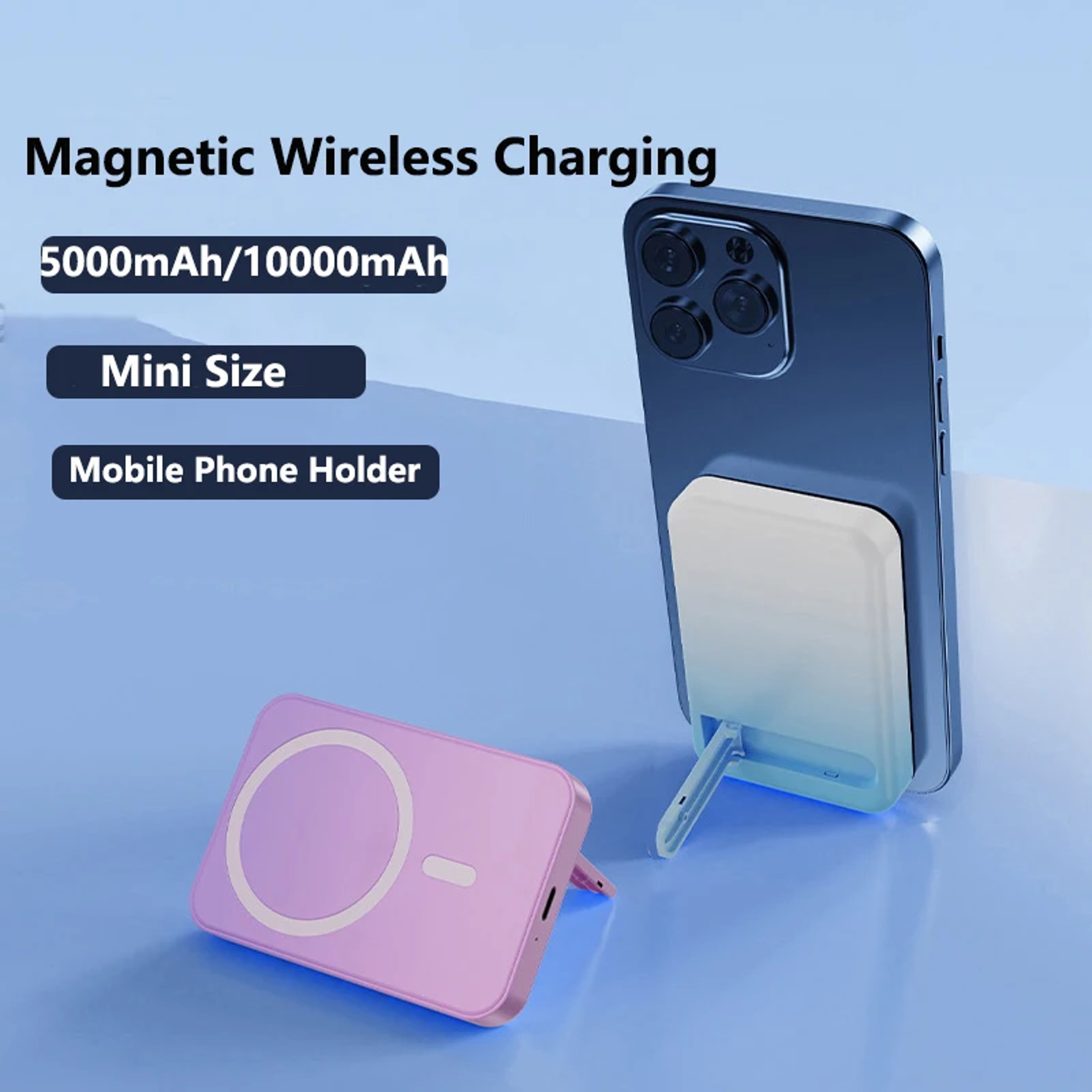 Power Bank Magnetic Wireless Fast Charger With Foldable Stand 3