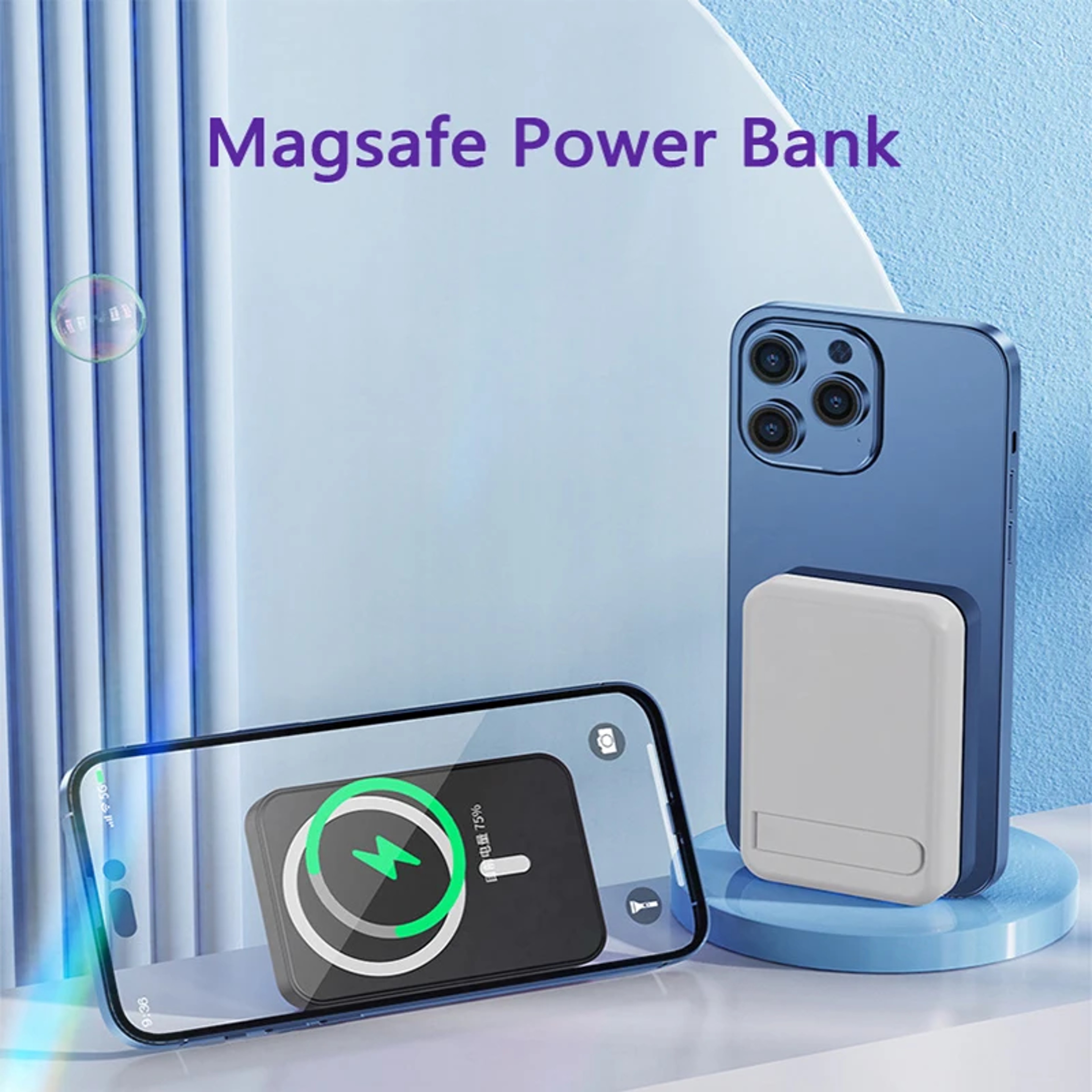 Power Bank Magnetic Wireless Fast Charger With Foldable Stand 6