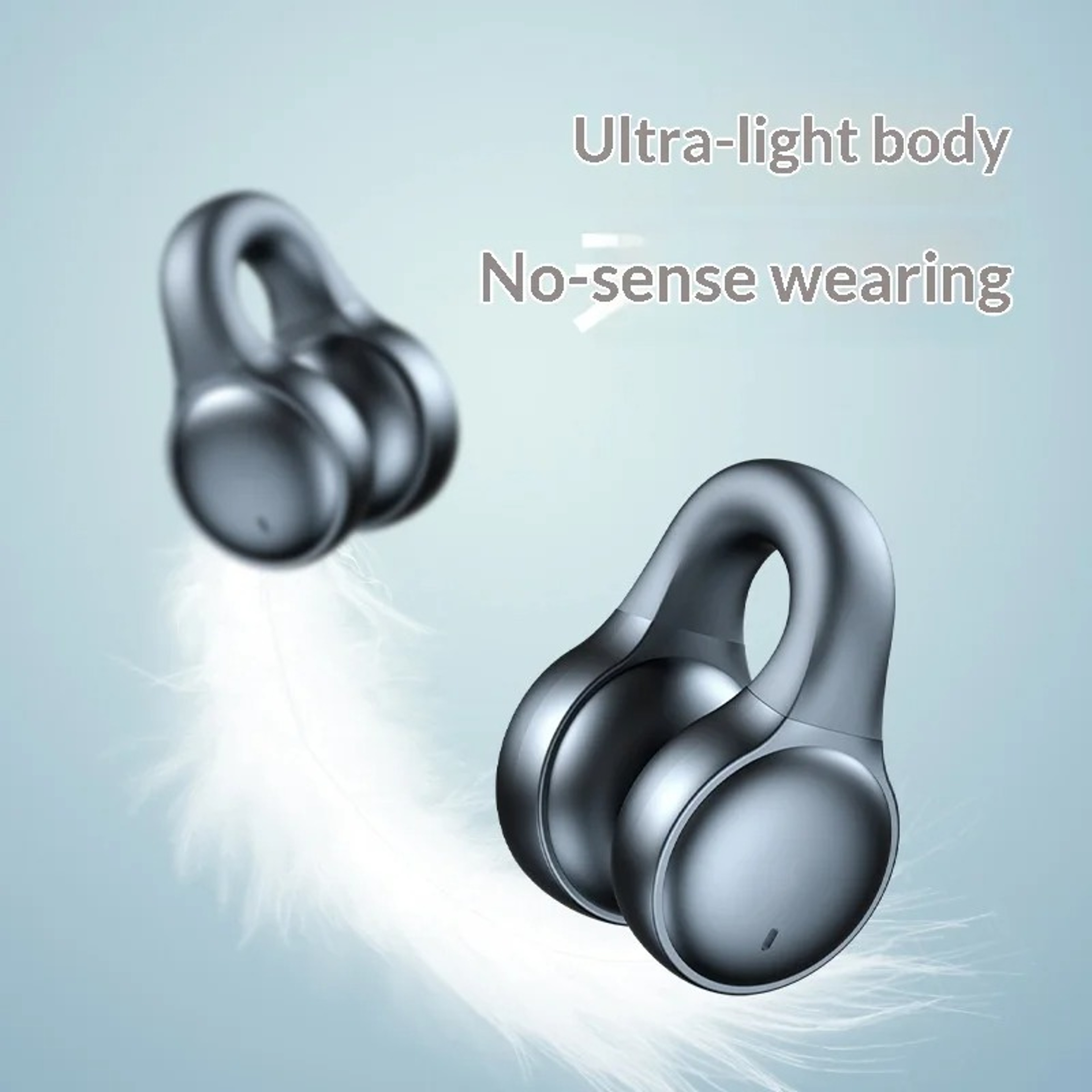 Bone Conduction Ear Clip Earbuds with Open Ear Design and Low Latency Gaming Mode – view 2