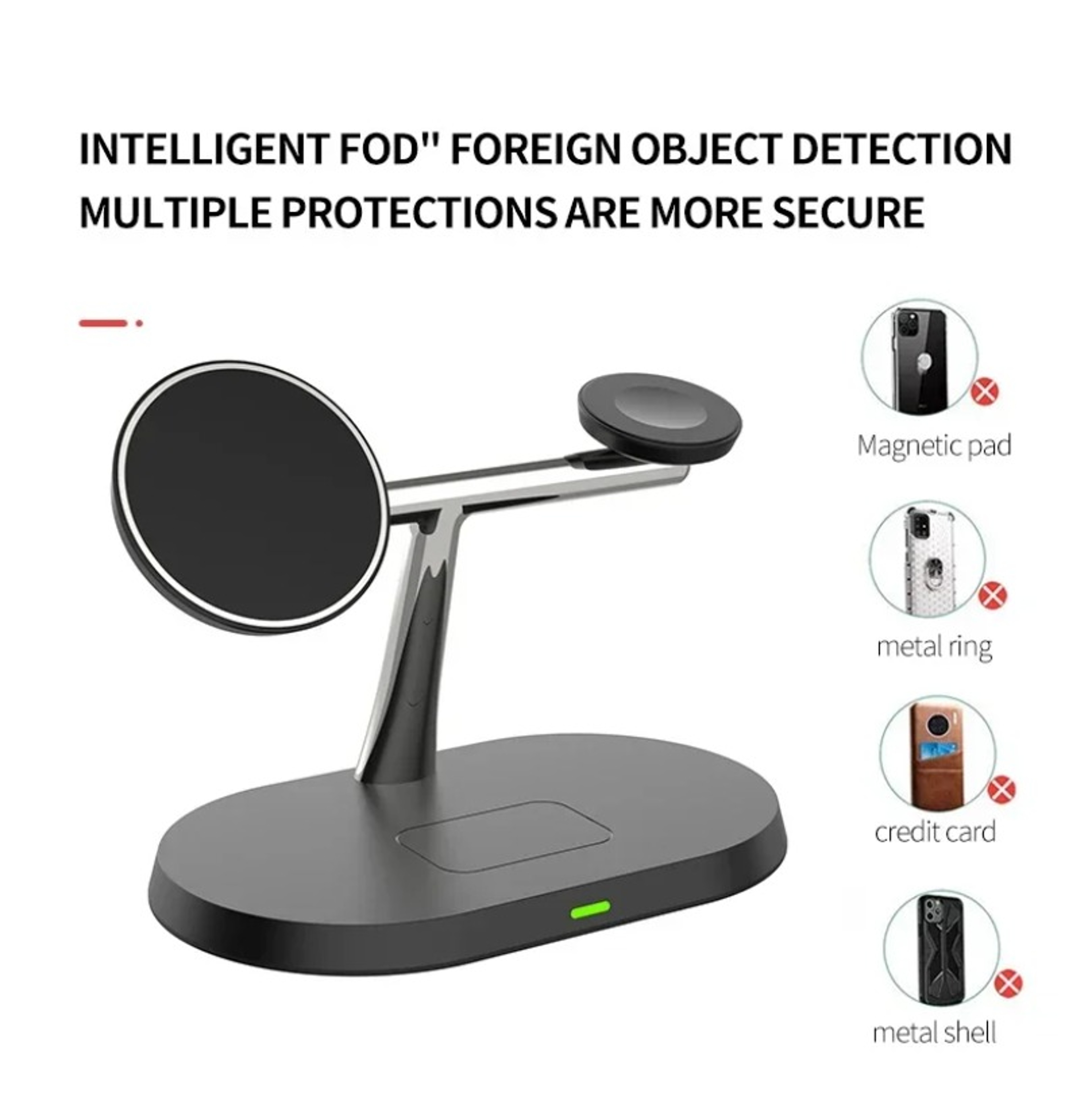 Magnetic Wireless Charger Stand For IPhone Apple Watch  AirPods Fast Charging Dock 2