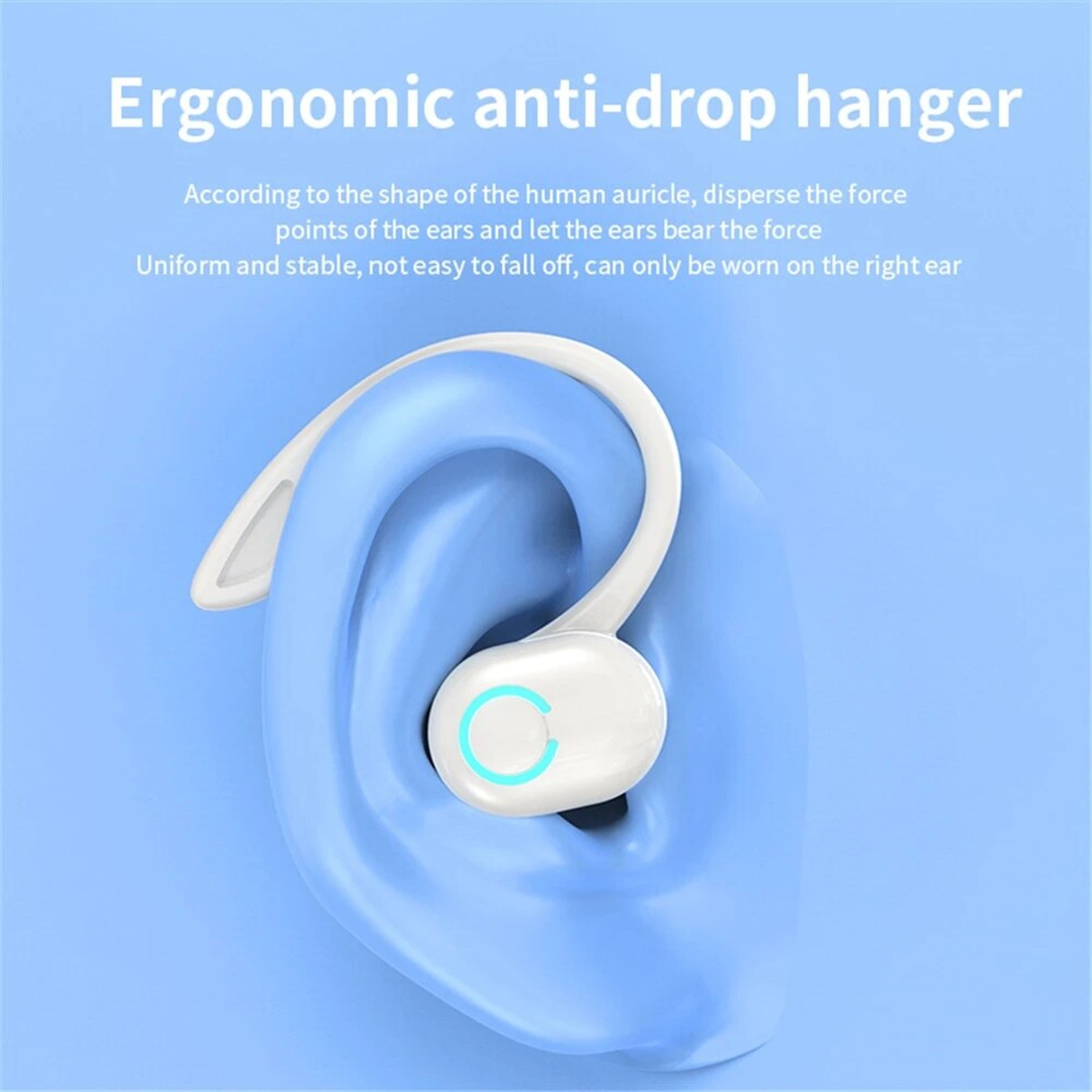 Bluetooth Ear Hook Wireless Sports Earbuds With Handsfree Calling For Work  Fitness 5
