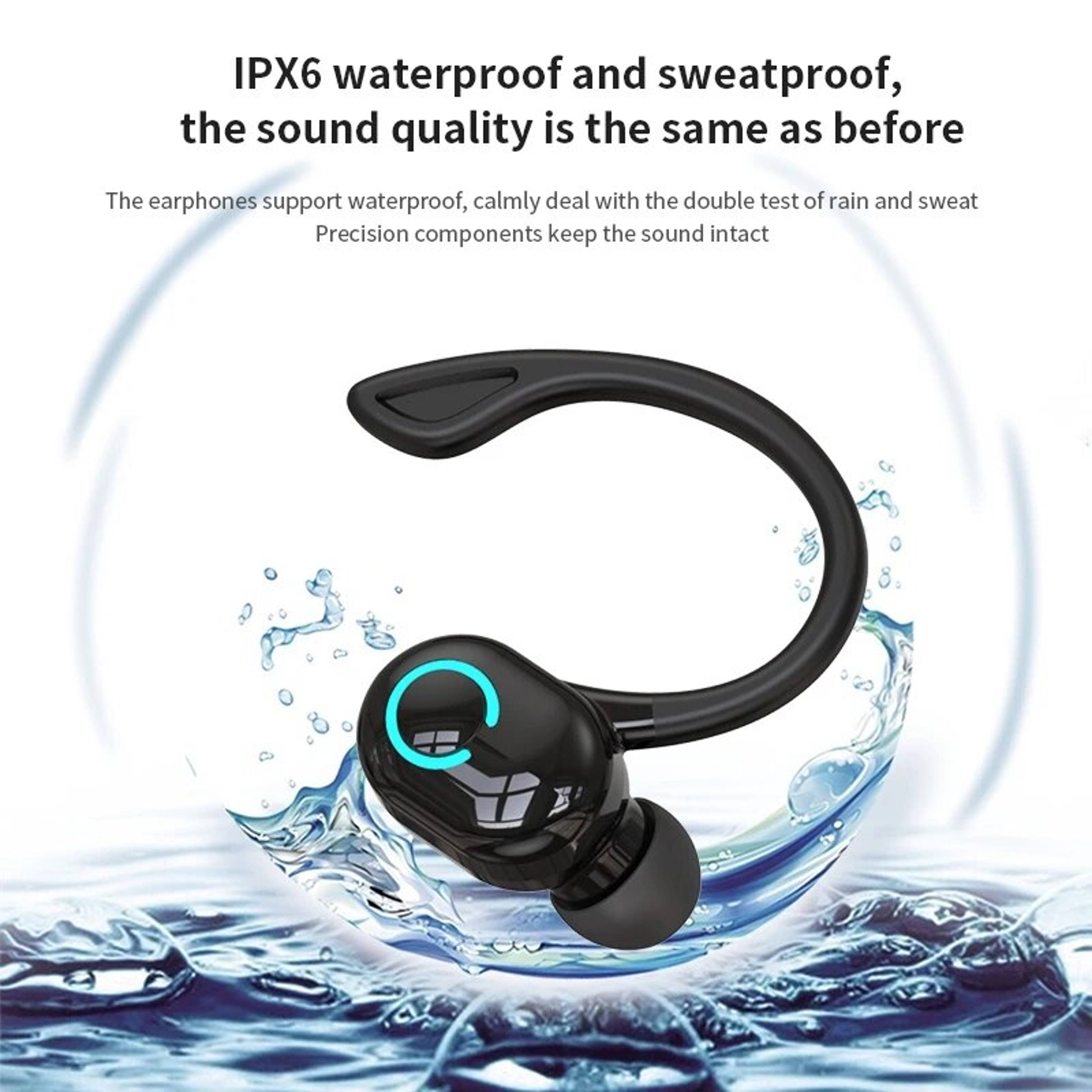 Bluetooth Ear Hook Wireless Sports Earbuds With Handsfree Calling For Work  Fitness 7