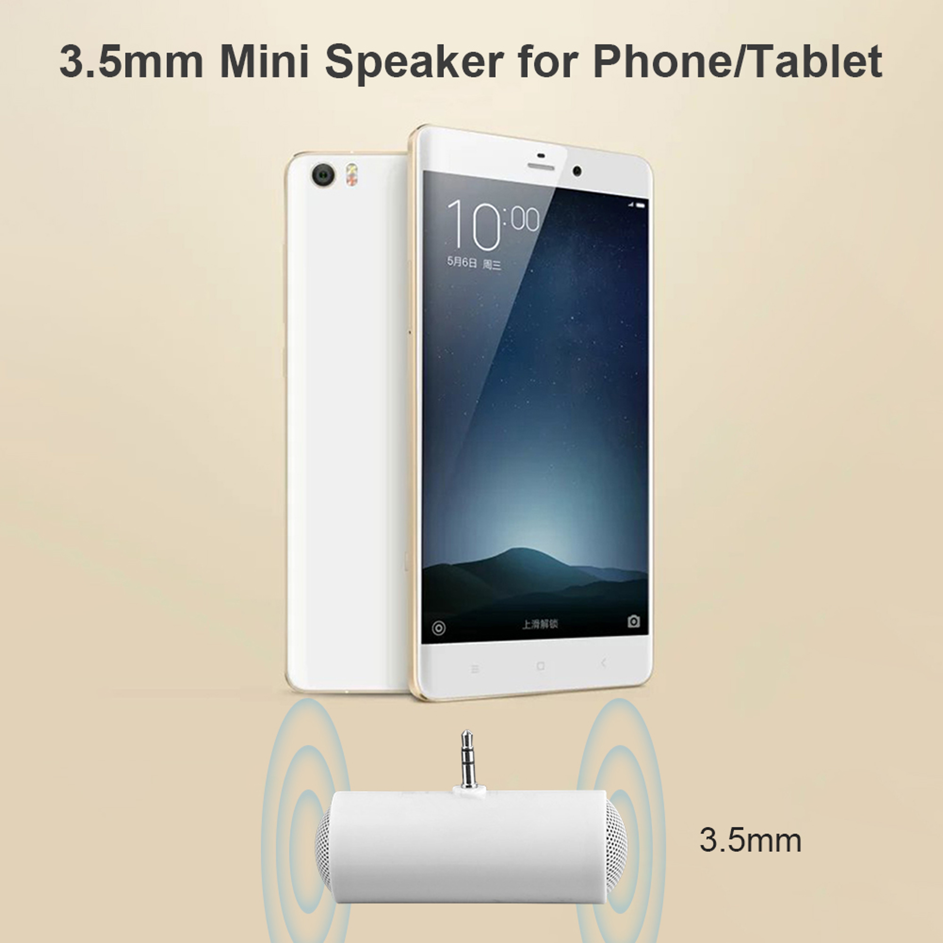 Portable Phone Speaker With AUX Plug And Play Audio For Smartphones Tablets  Computers 3