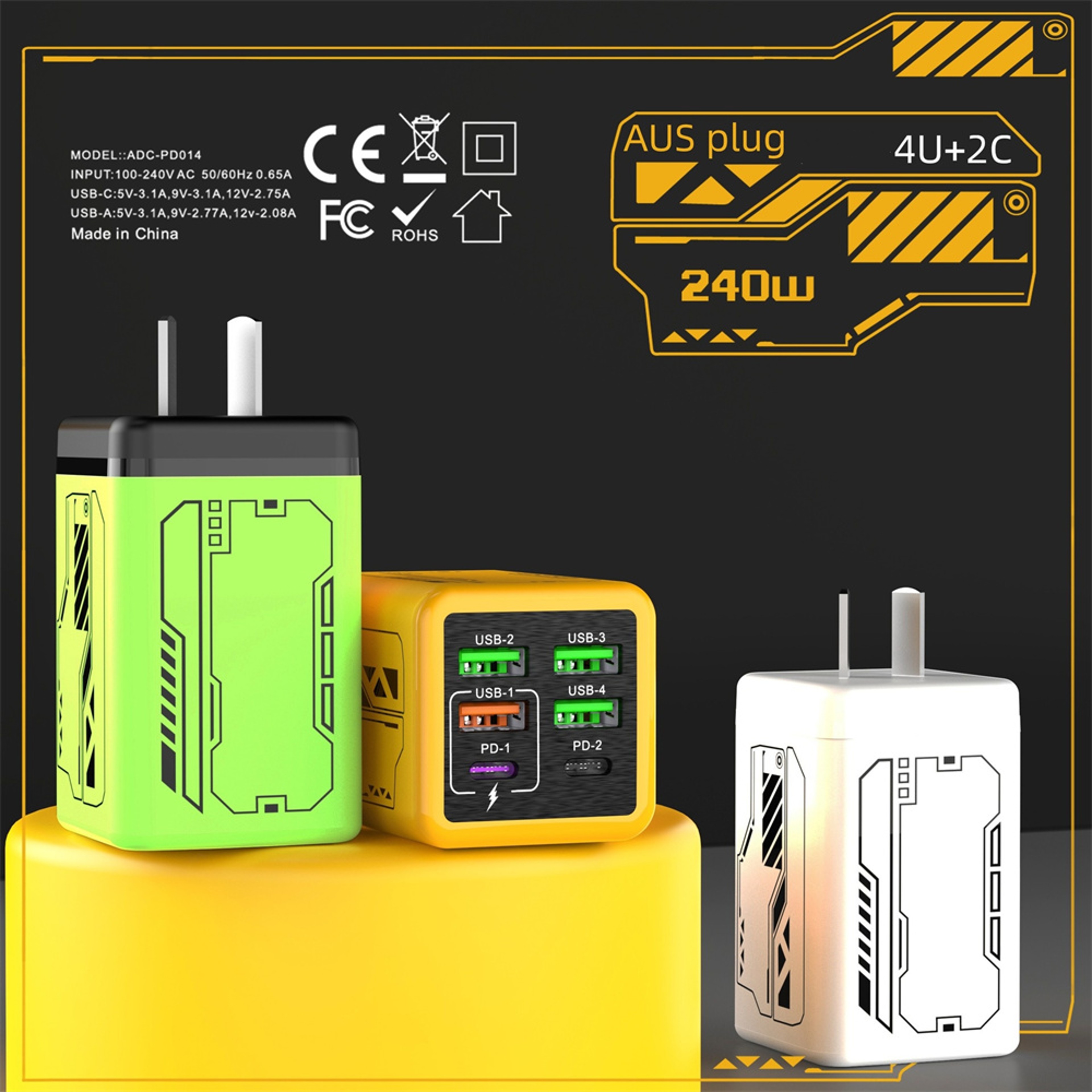 USB C Charger Port Fast Charging Station For Phones Tablets 1