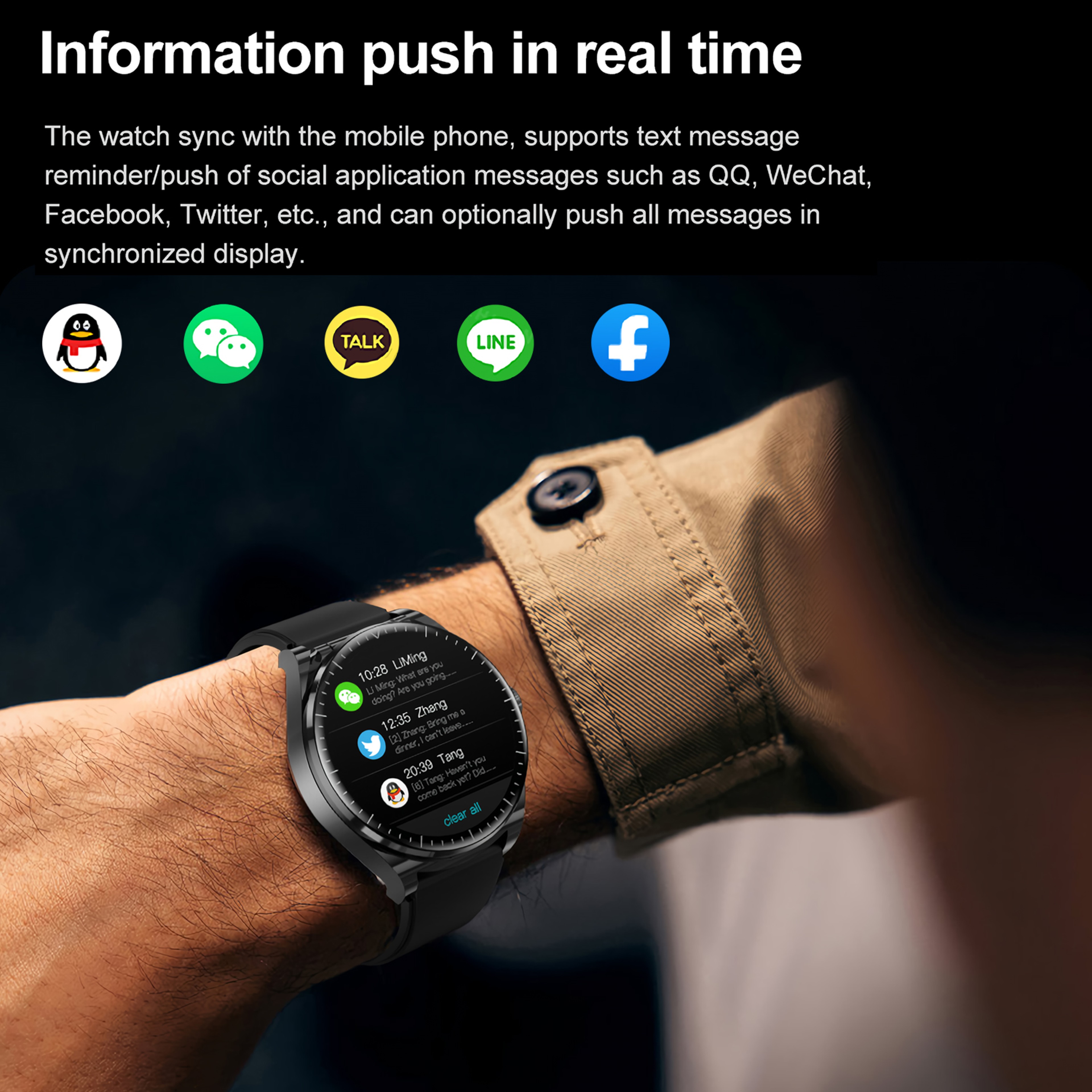 Smartwatch with Earbuds Bluetooth Calling Fitness Tracker Watch – view 2