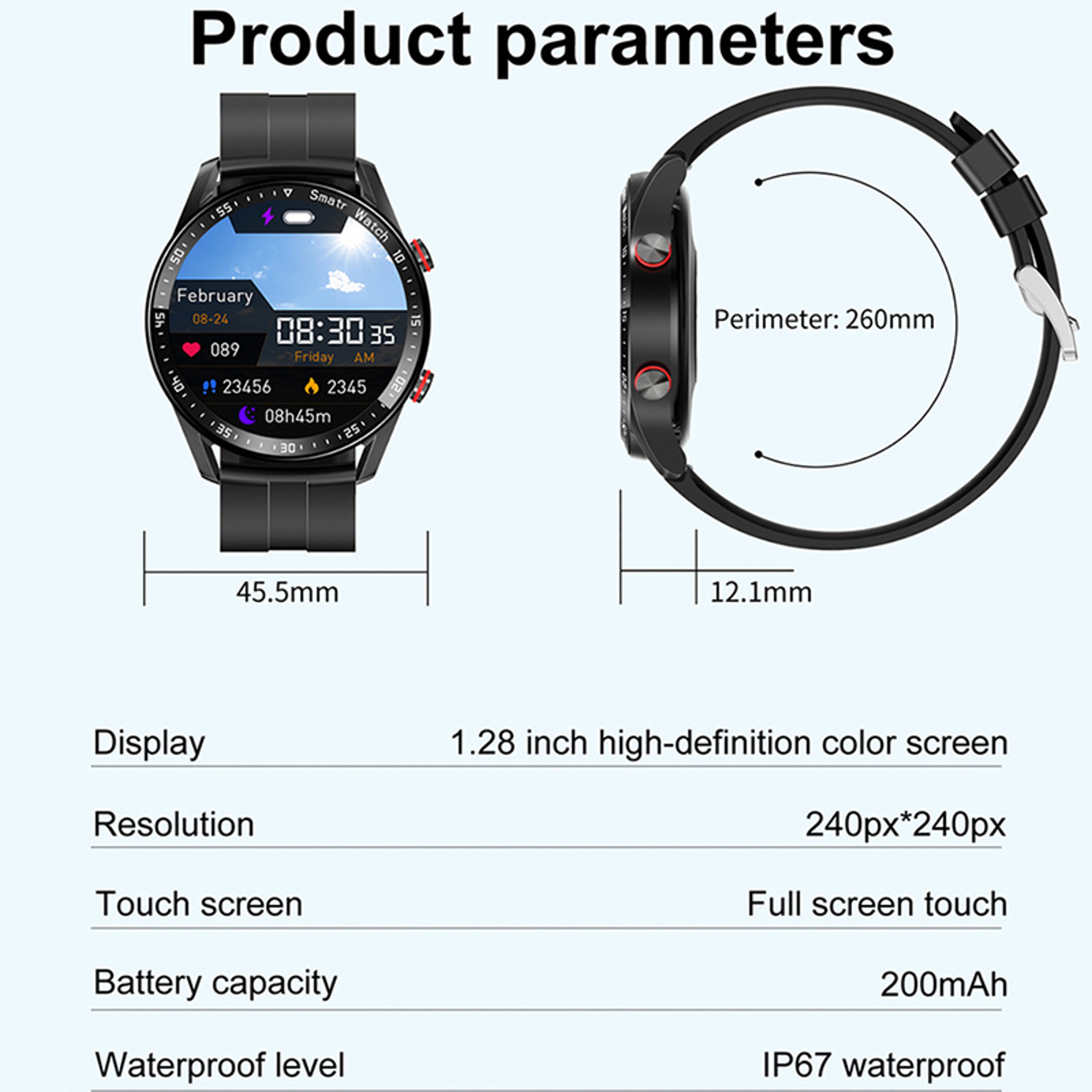 Bluetooth Smartwatch For Men With Calling Fitness Tracker And Heart Rate Monitor 5