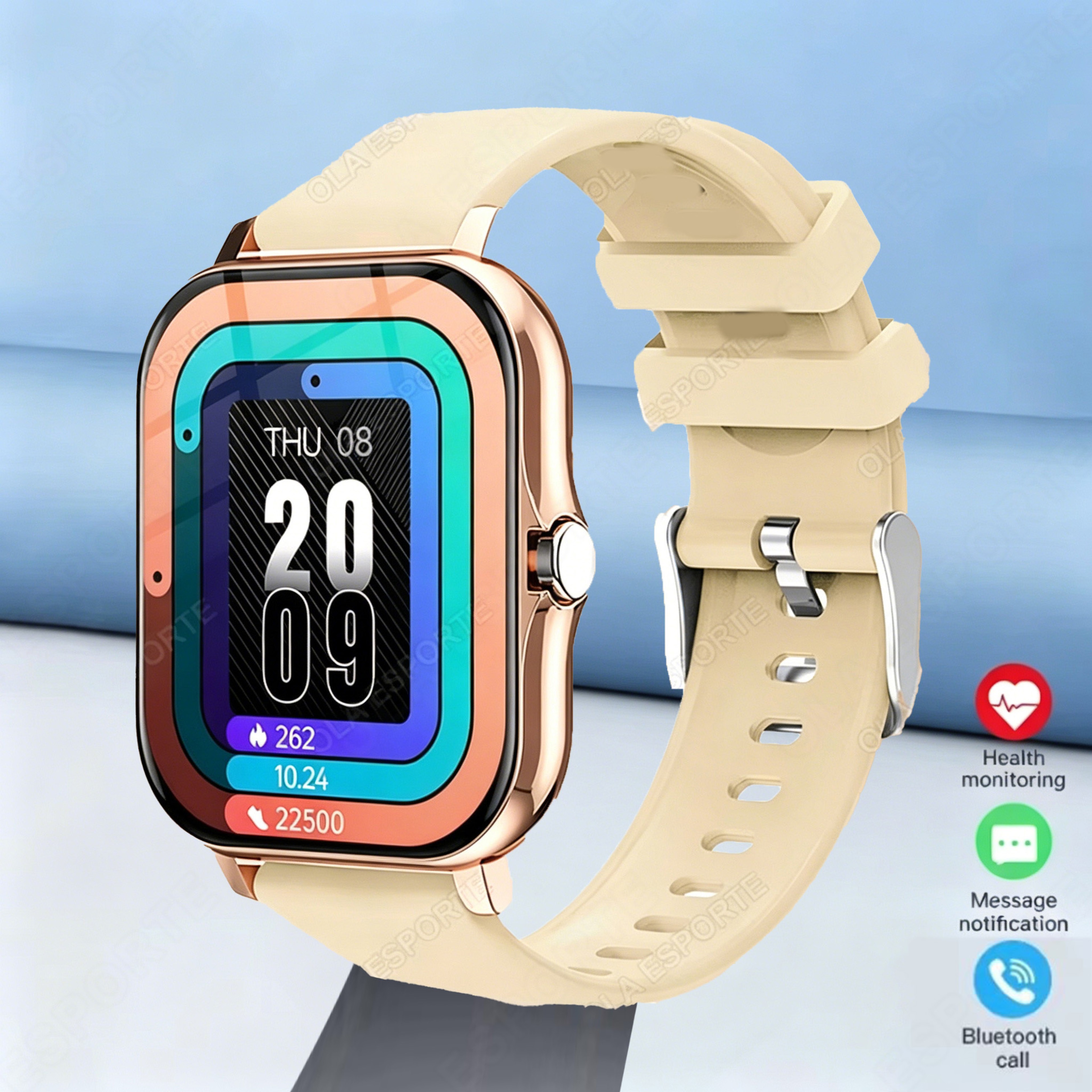 Bluetooth Smartwatch Fitness Tracker With Health Monitor And Waterproof 4