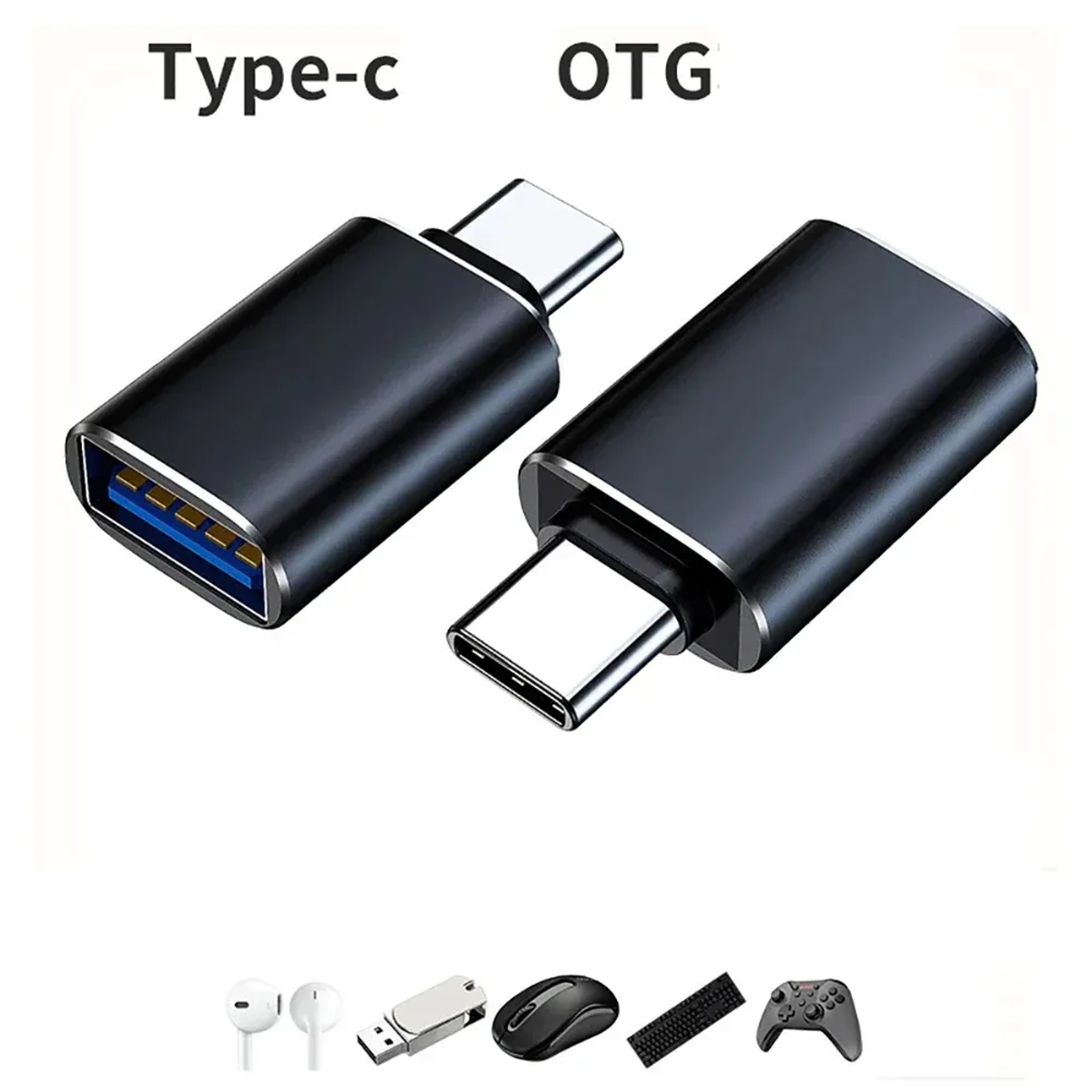 USB C To USB OTG Adapter Fast Data Transfer USB A To USB C Converter With LED Indicator 6