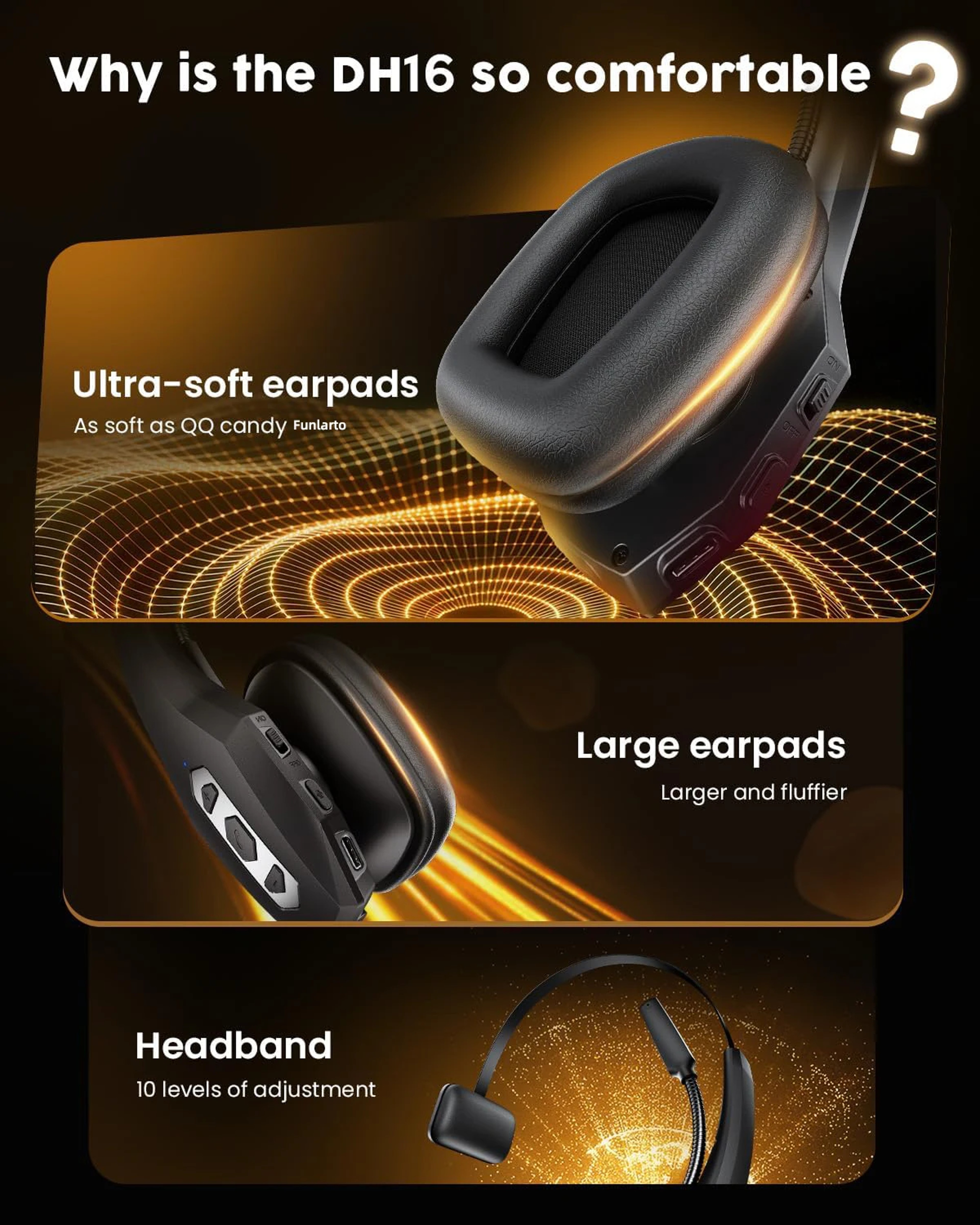 Wireless Bluetooth Headset With Microphone And Charging Dock Noise Cancelling Hands Free Battery 4