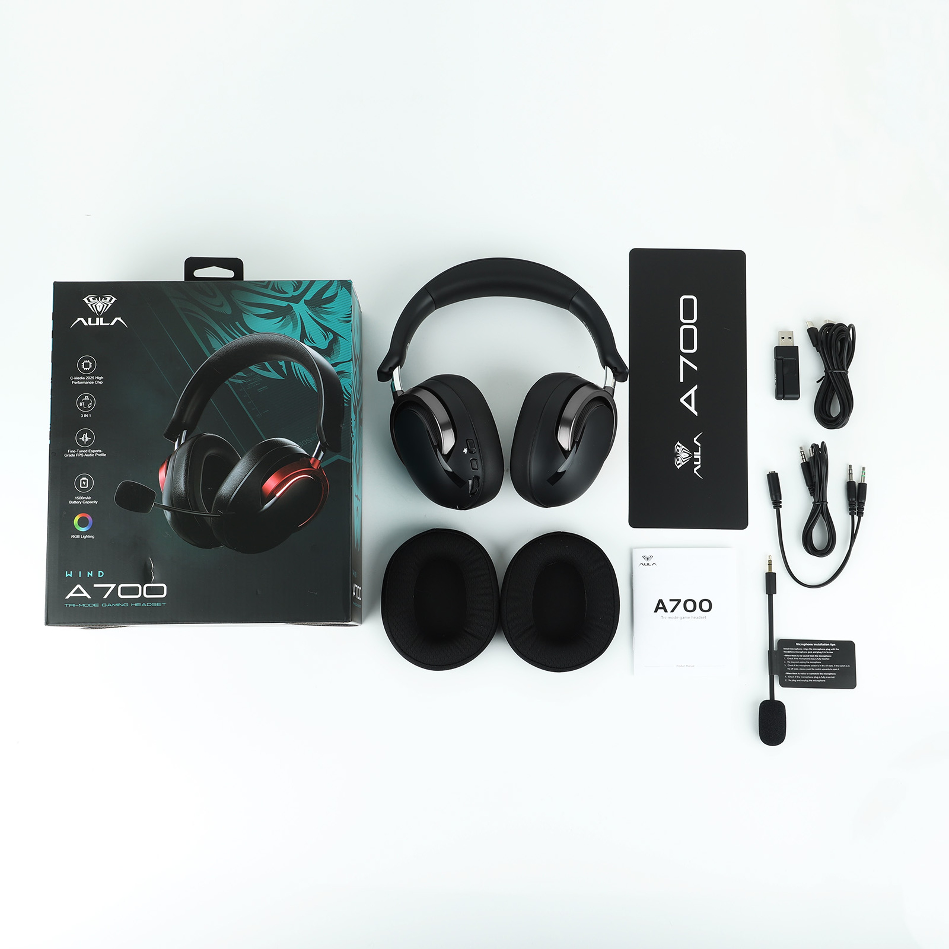 Wireless Gaming Headset With Noise Cancelling Mic For Switch Long Battery Life 6