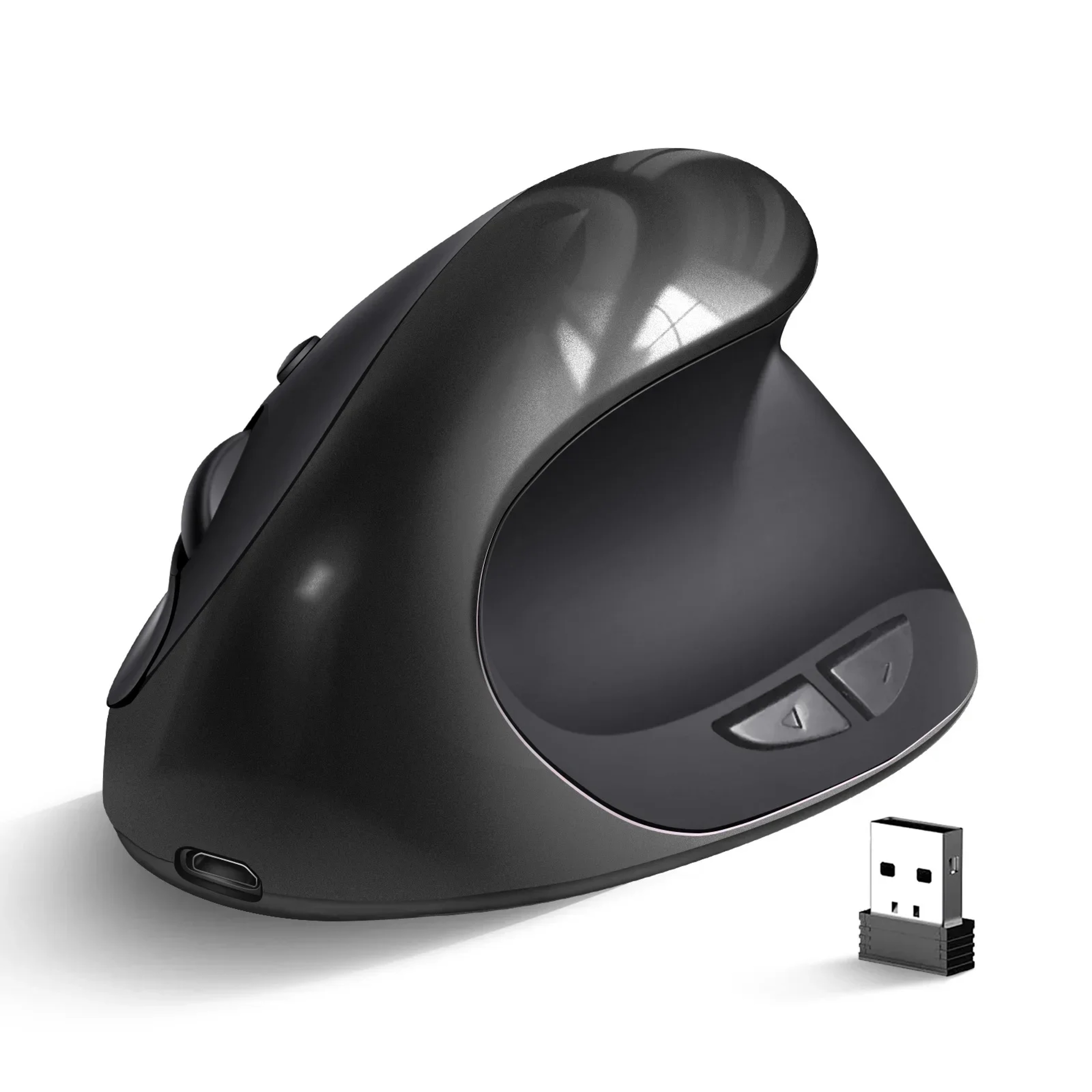 Rechargeable Ergonomic Wireless Mouse Vertical USB Mouse With Adjustable DPI And 6 Buttons 7