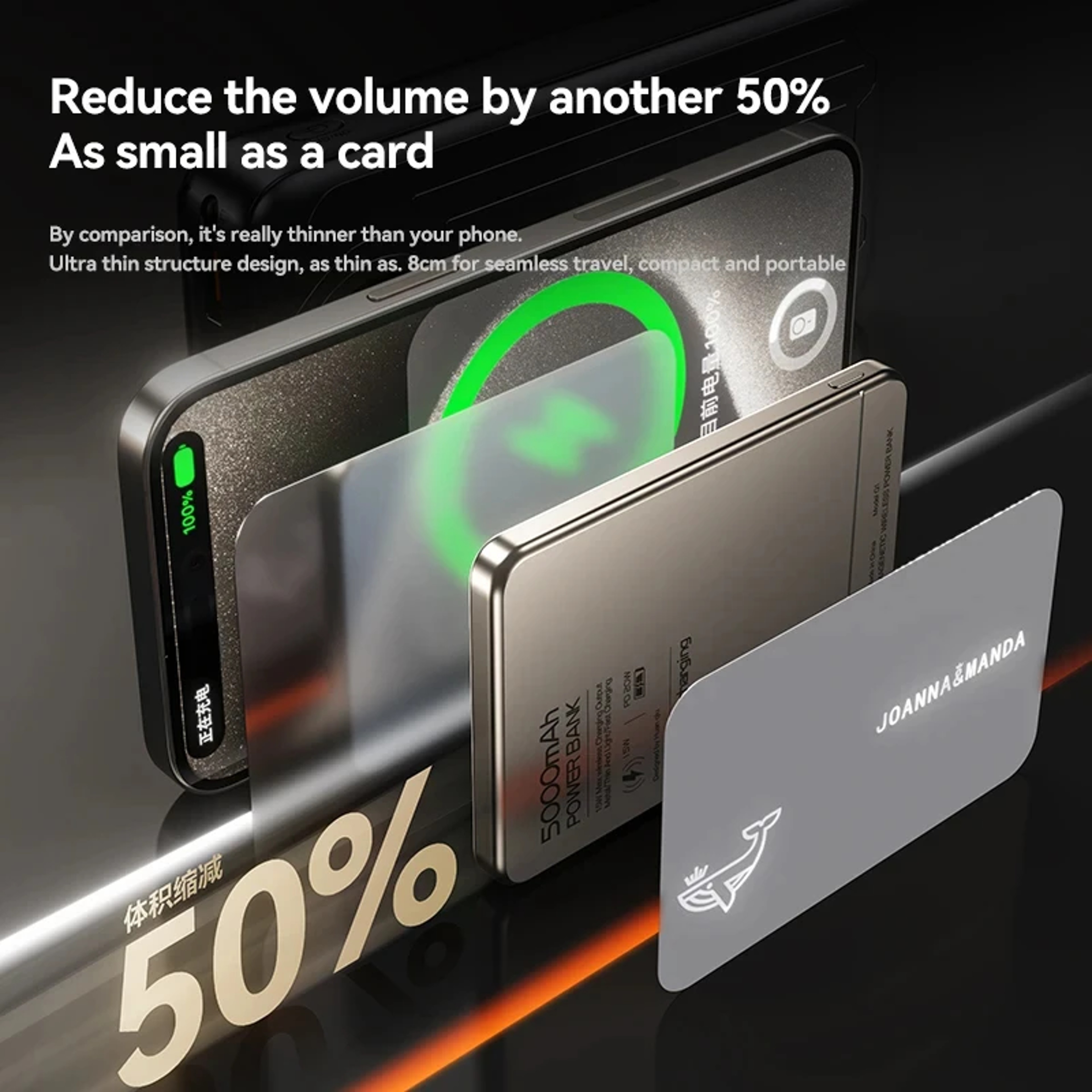 MagSafe Power Bank Wireless Magnetic Portable Charger With Digital Display Fast Charging For IPhone 5