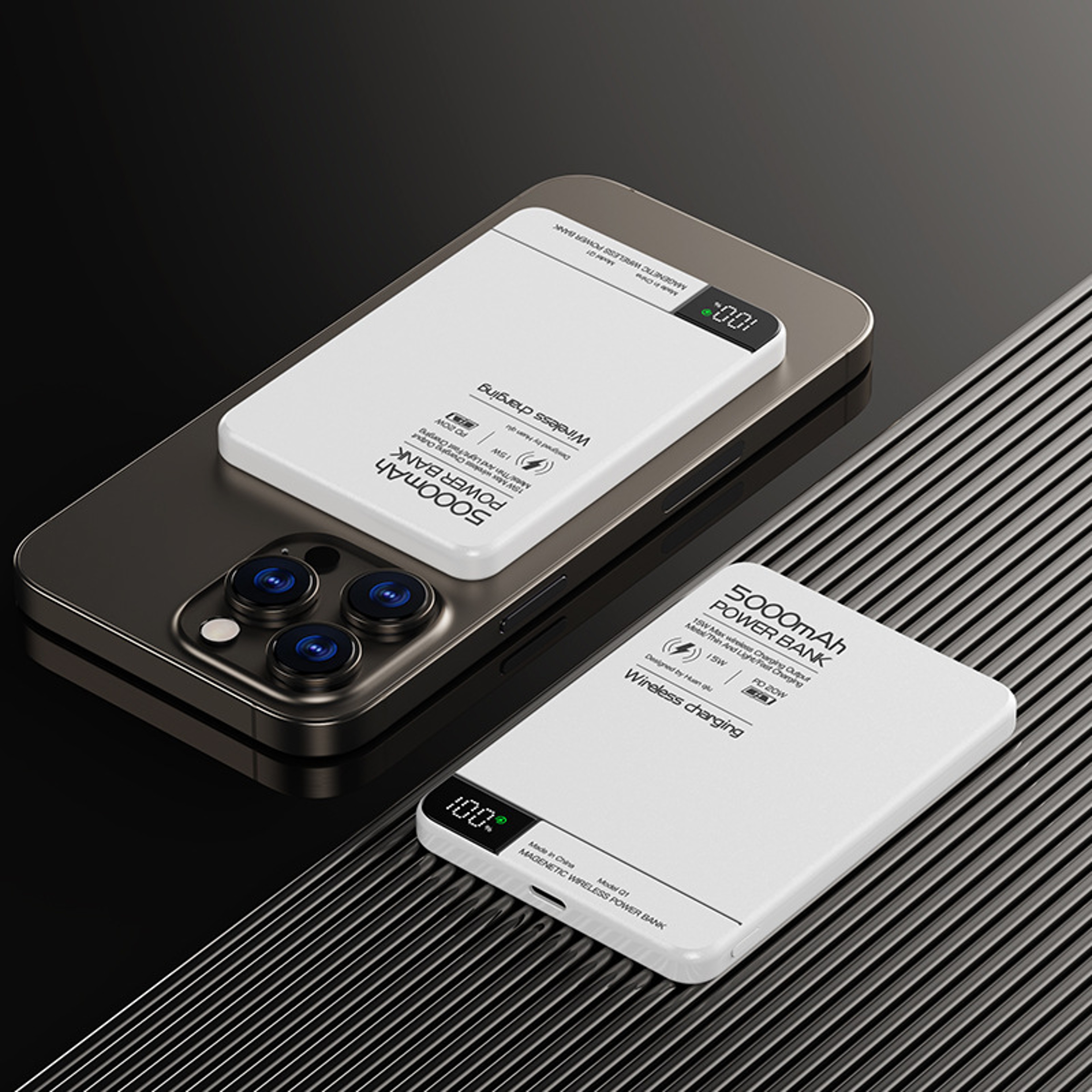 MagSafe Power Bank Wireless Magnetic Portable Charger With Digital Display Fast Charging For IPhone 1