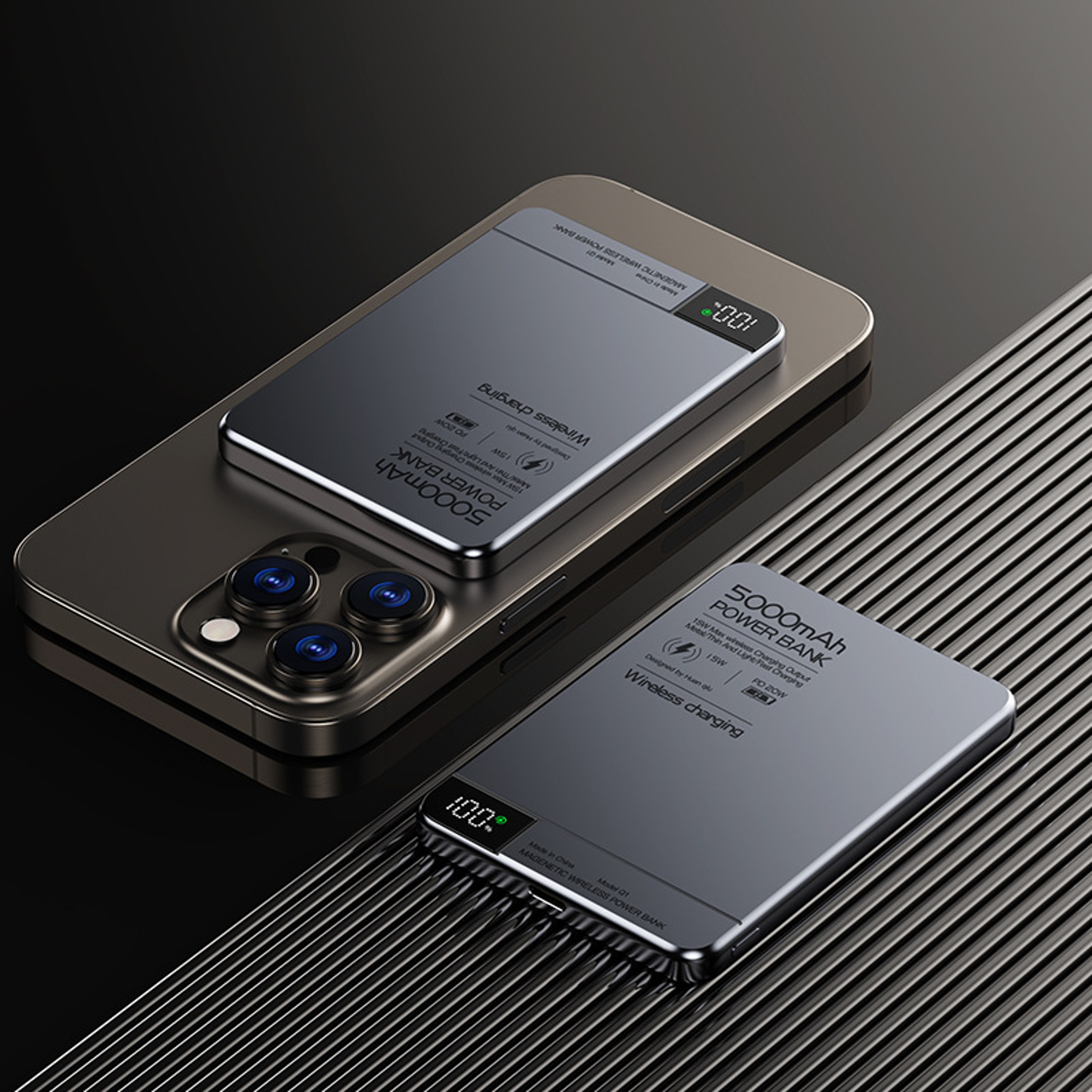 MagSafe Power Bank Wireless Magnetic Portable Charger With Digital Display Fast Charging For IPhone 2