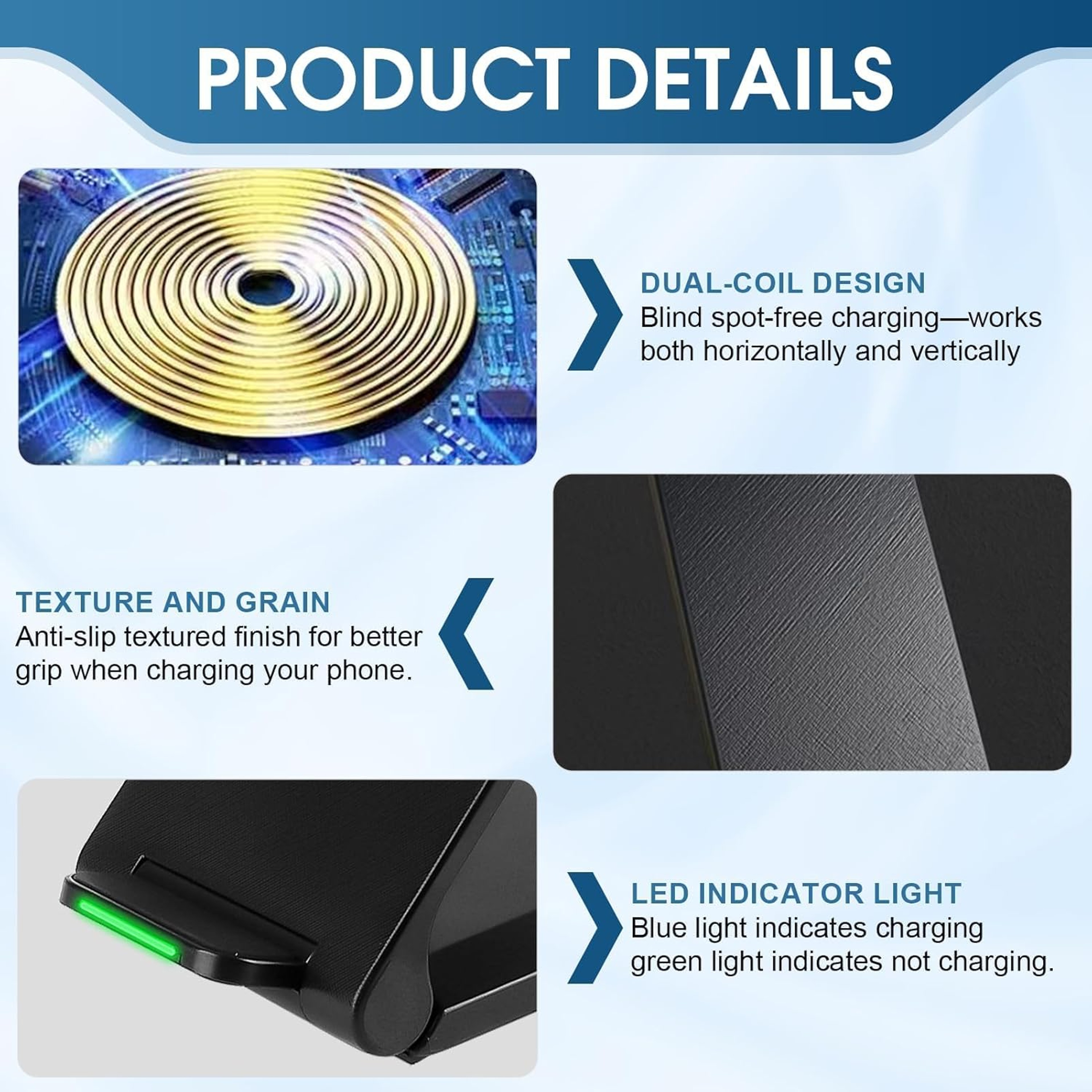 Wireless Charging Station Fast Charger Stand For IPhone Samsung Xiaomi Earbuds 2