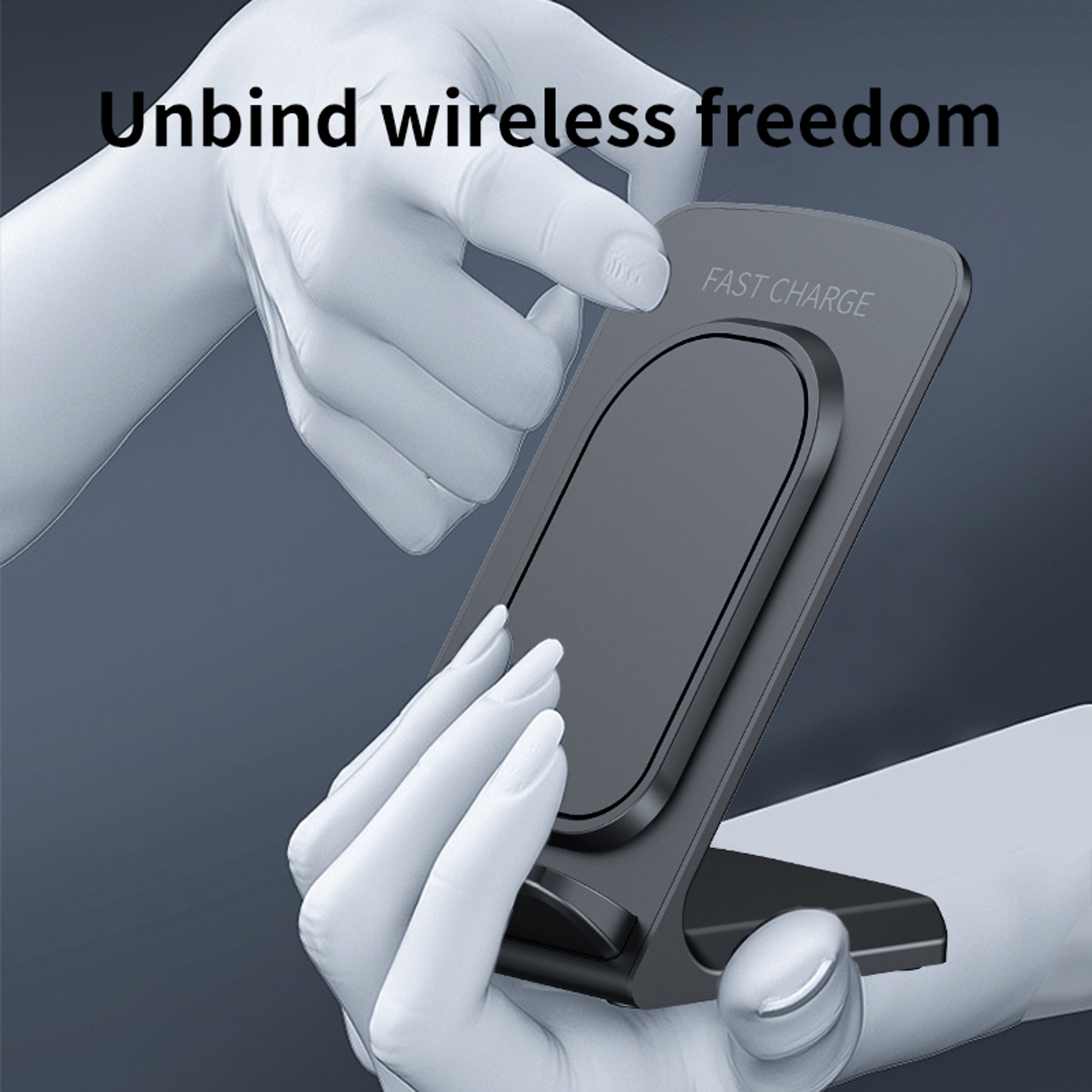 Wireless Charger Stand Fast Qi Charging Station For IPhone Samsung Xiaomi 3