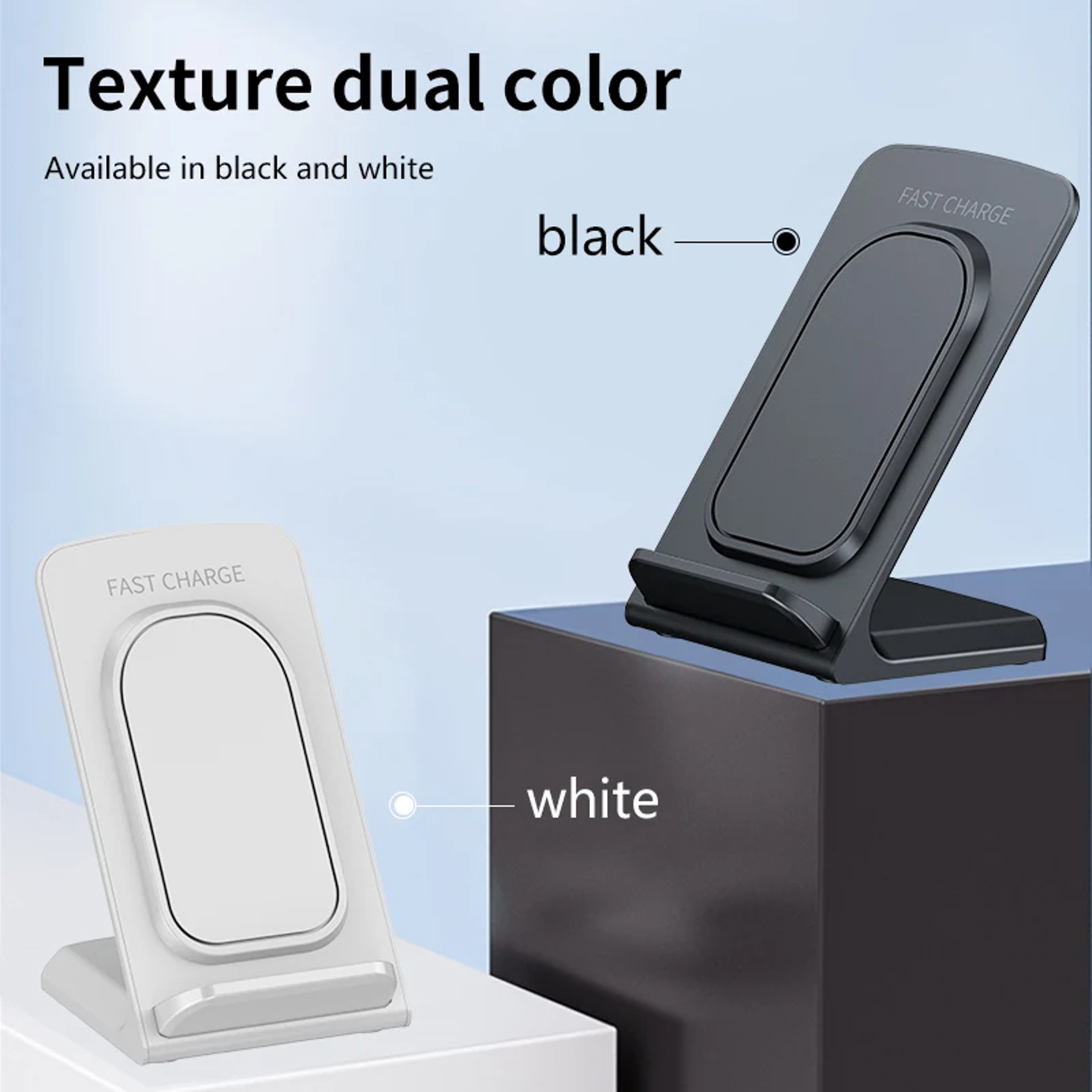 Wireless Charger Stand Fast Qi Charging Station For IPhone Samsung Xiaomi 4