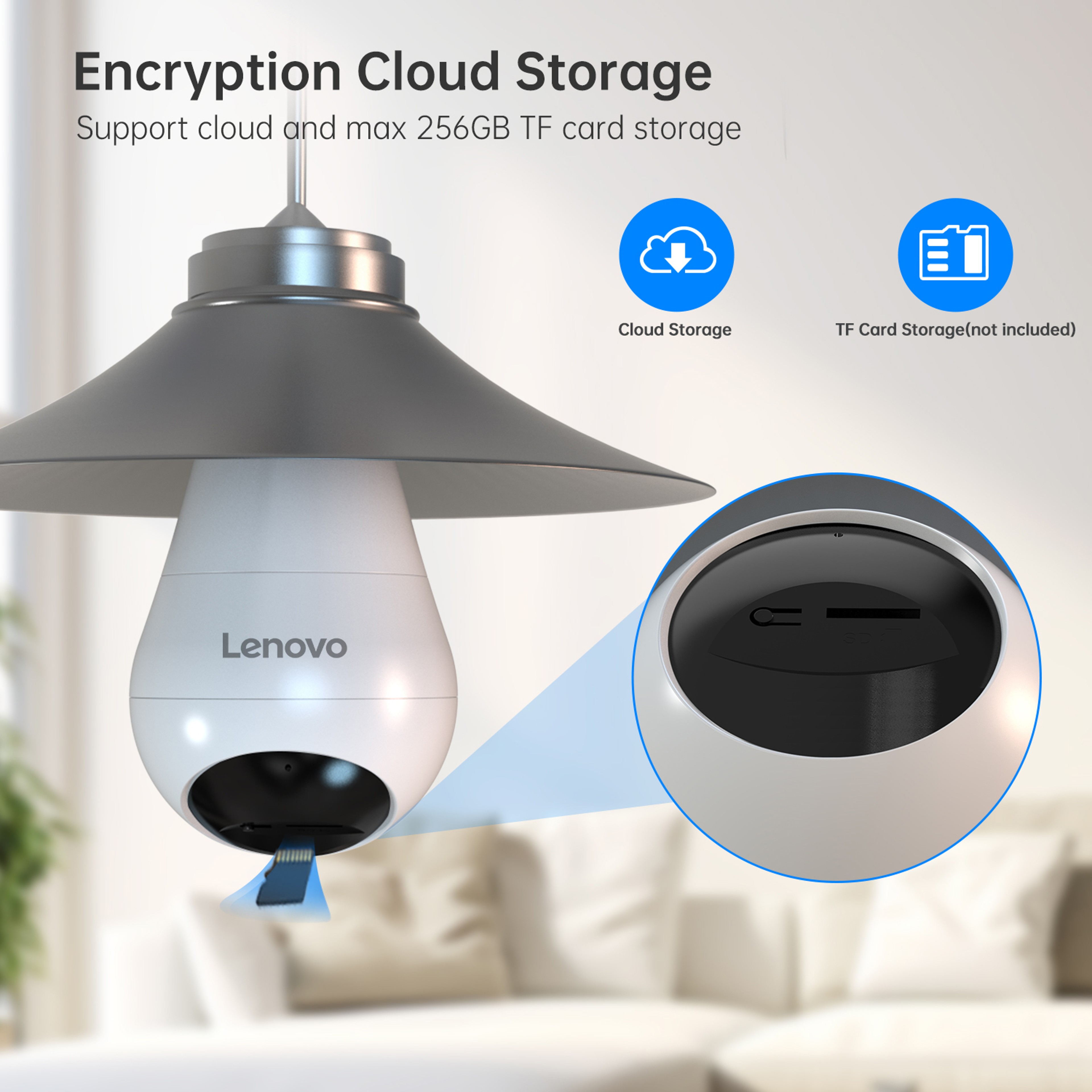 Light Bulb Security Camera WiFi Smart Wireless Home Camera With Color Night Vision 5