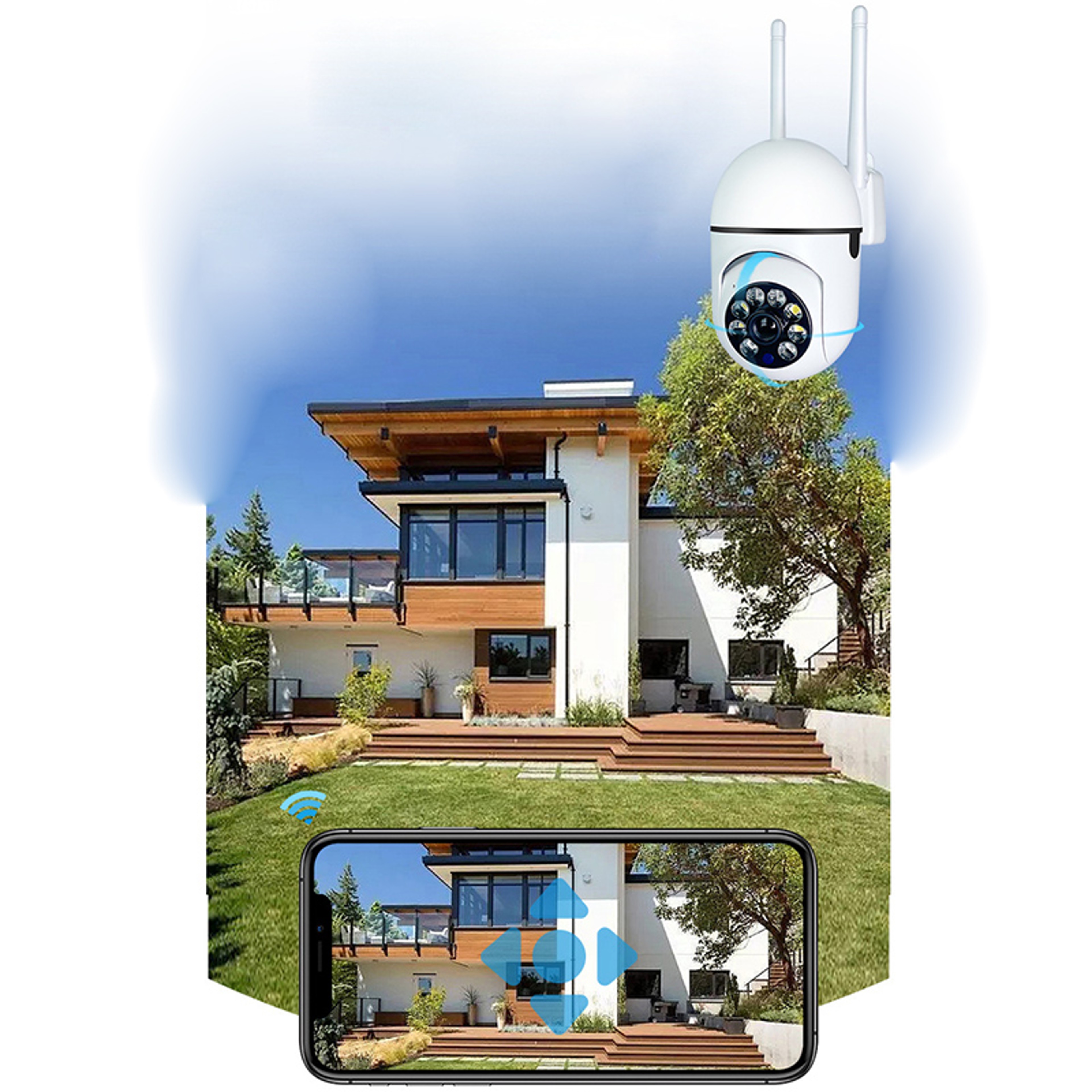 Outdoor WiFi Security Camera Wit Zoom Full Color Night Vision Waterproof IP Camera 2