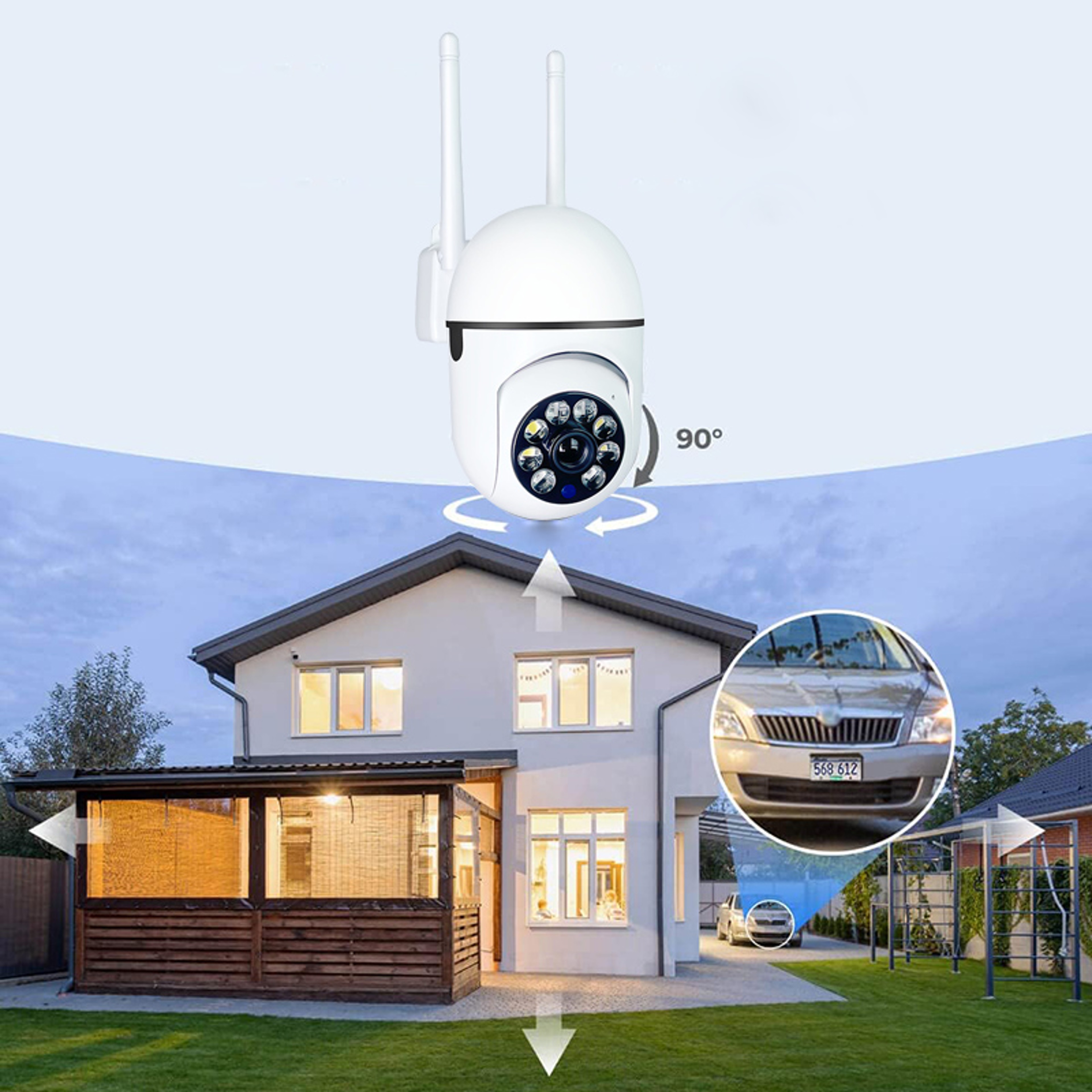 Outdoor WiFi Security Camera Wit Zoom Full Color Night Vision Waterproof IP Camera 3