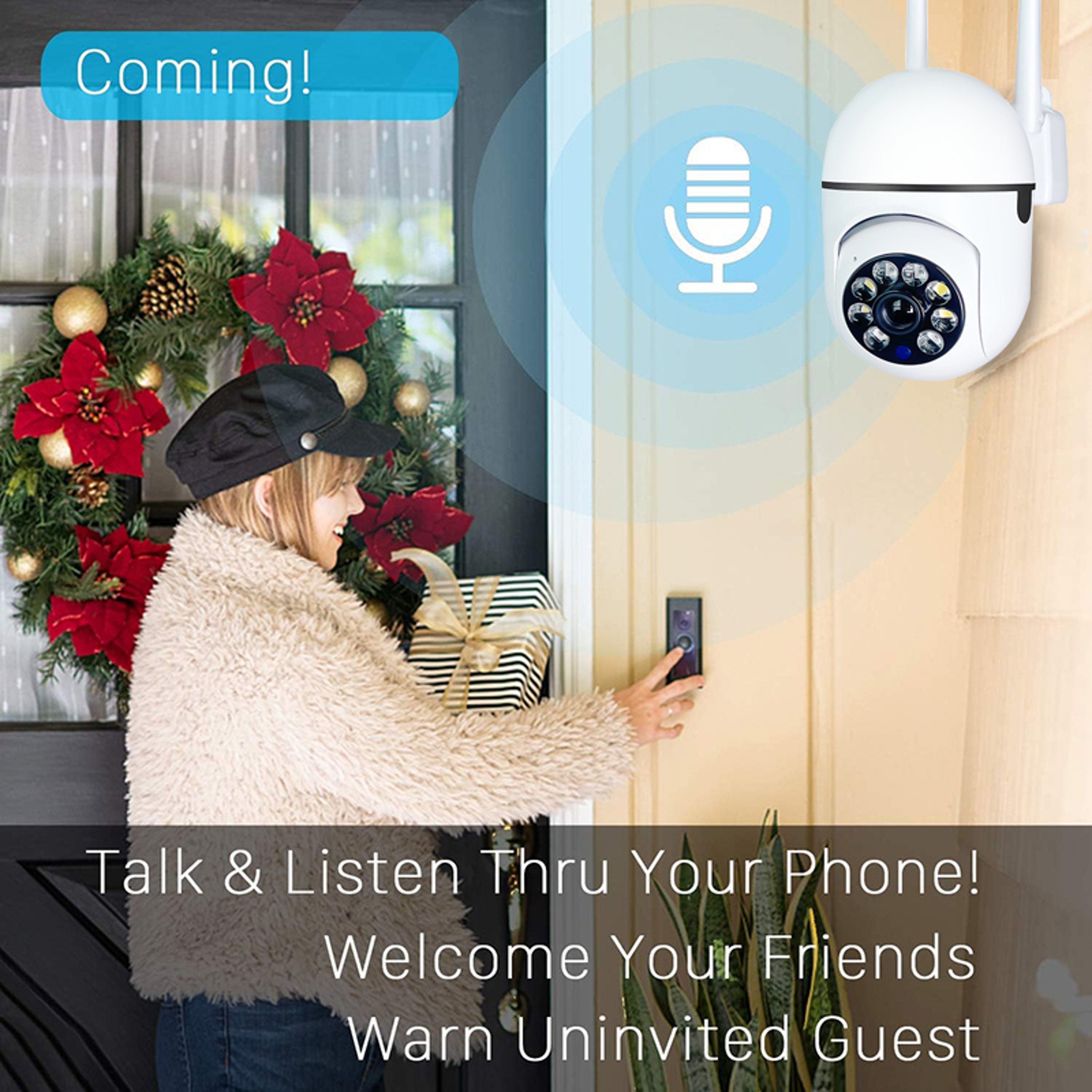 Outdoor WiFi Security Camera Wit Zoom Full Color Night Vision Waterproof IP Camera 5
