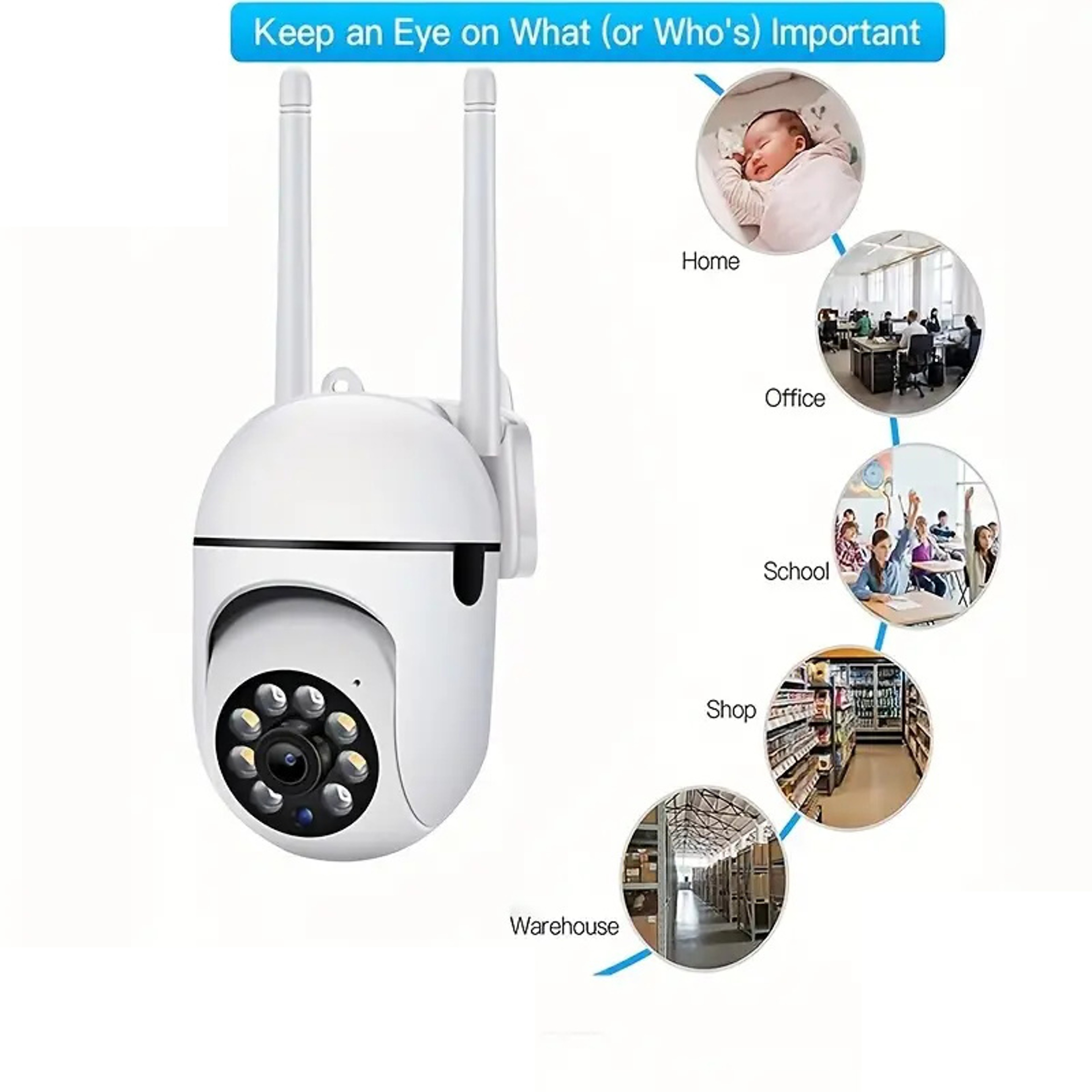 Outdoor WiFi Security Camera Wit Zoom Full Color Night Vision Waterproof IP Camera 6