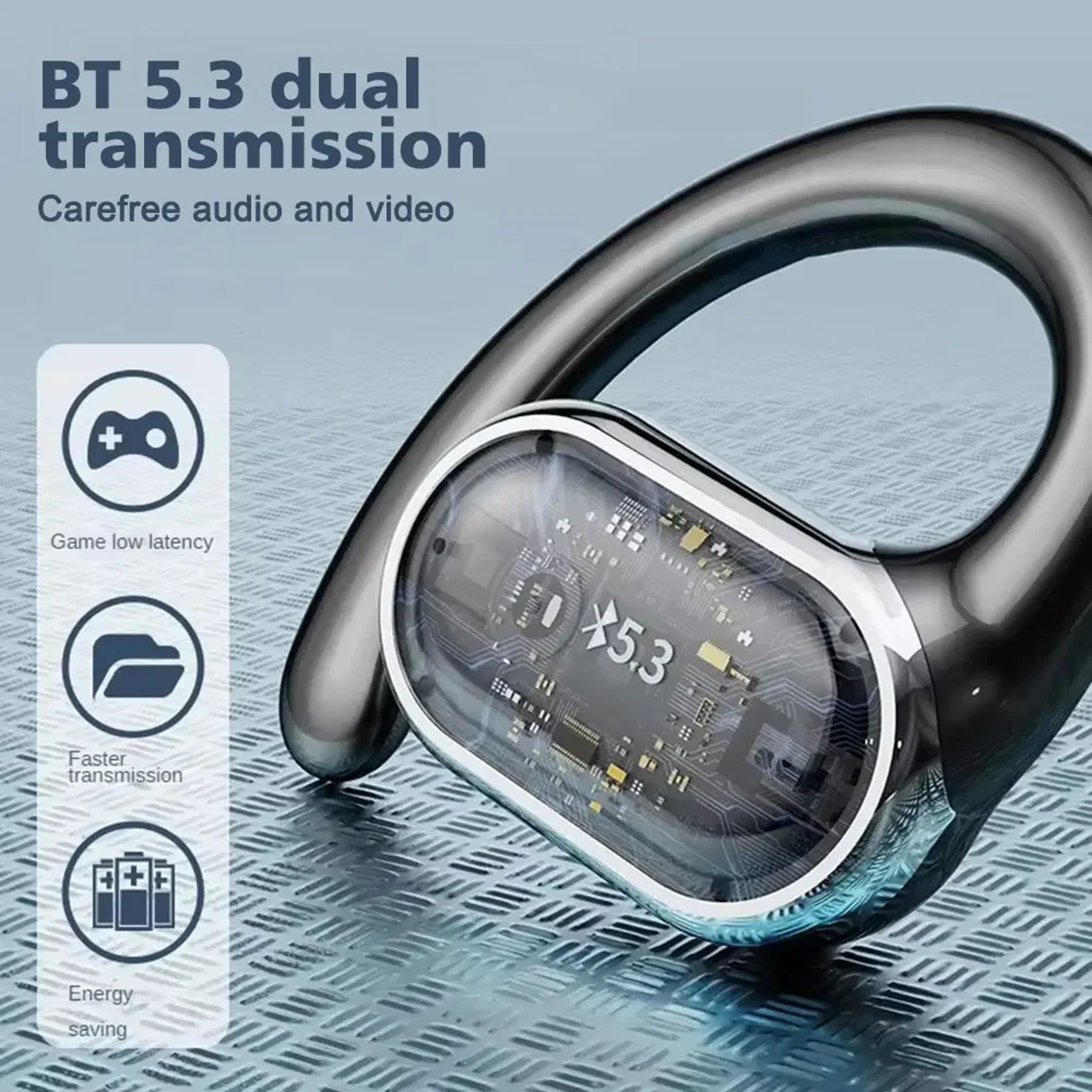 Bluetooth Open Ear Headphones Low Latency Sports And Gaming Earbuds 4
