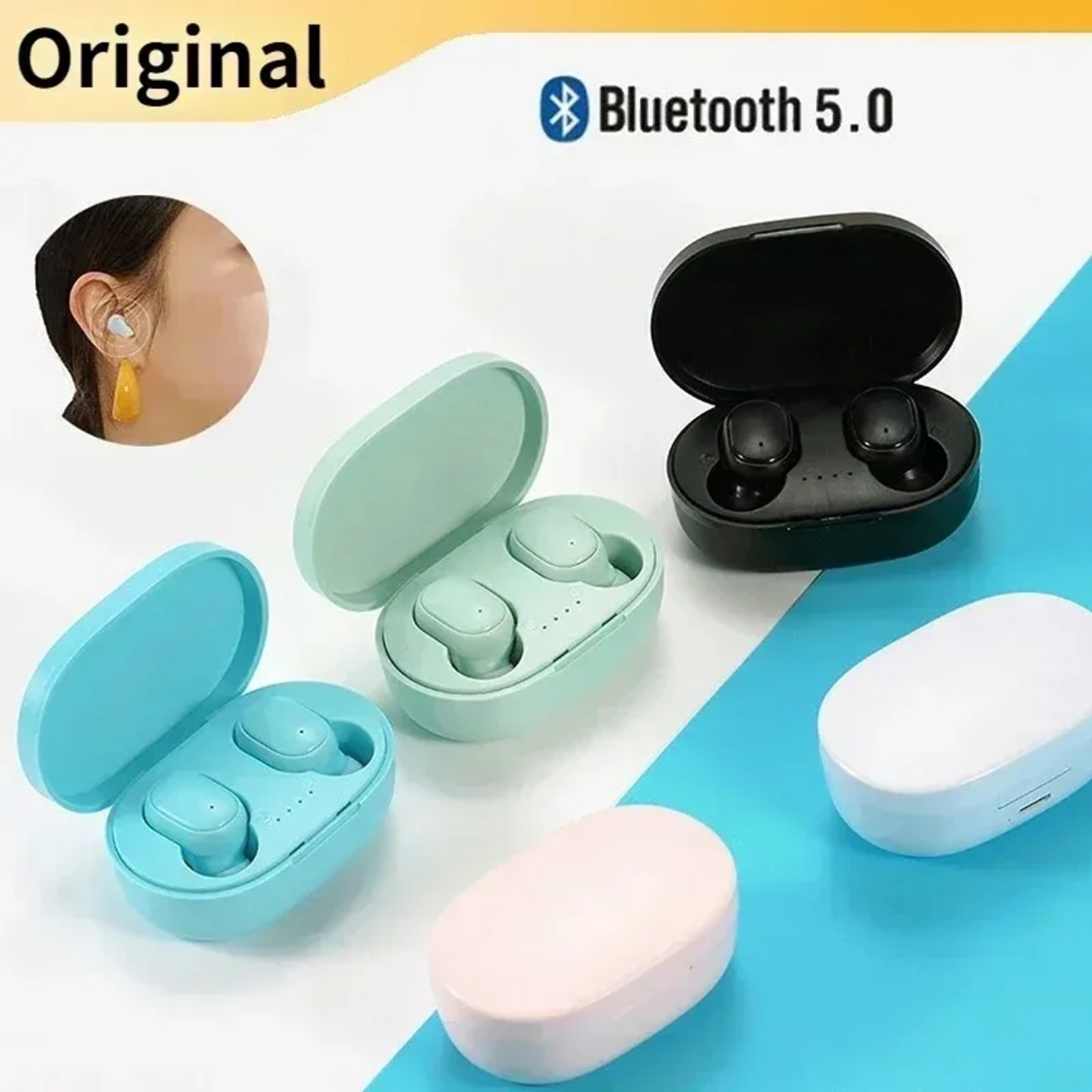 Wireless Earbuds Bluetooth Headphones With Mic Sport Earphones For Xiaomi Huawei 5