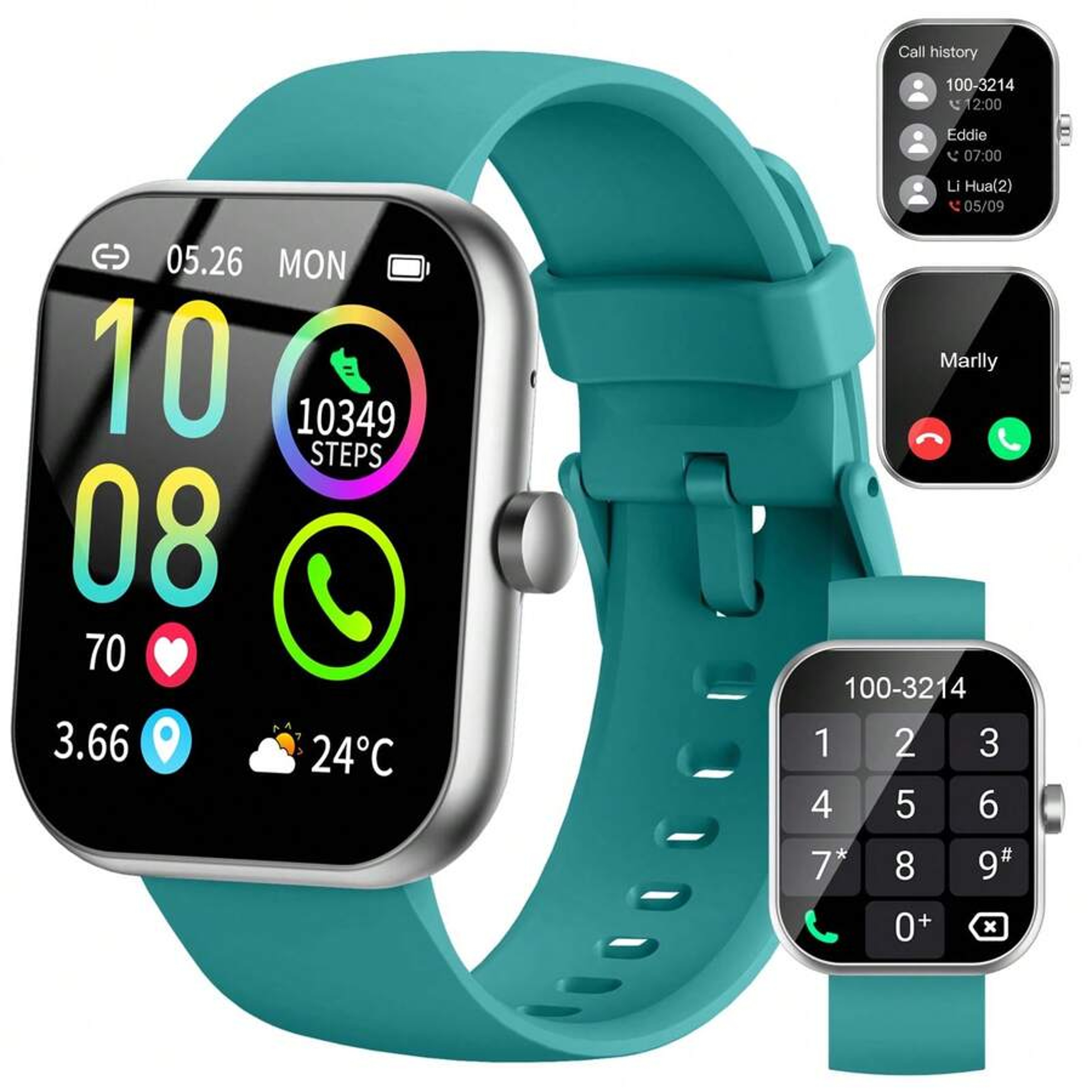 Ordtop Smart Watch Bluetooth Calling Fitness Tracker Watch Waterproof For Men And Women 2