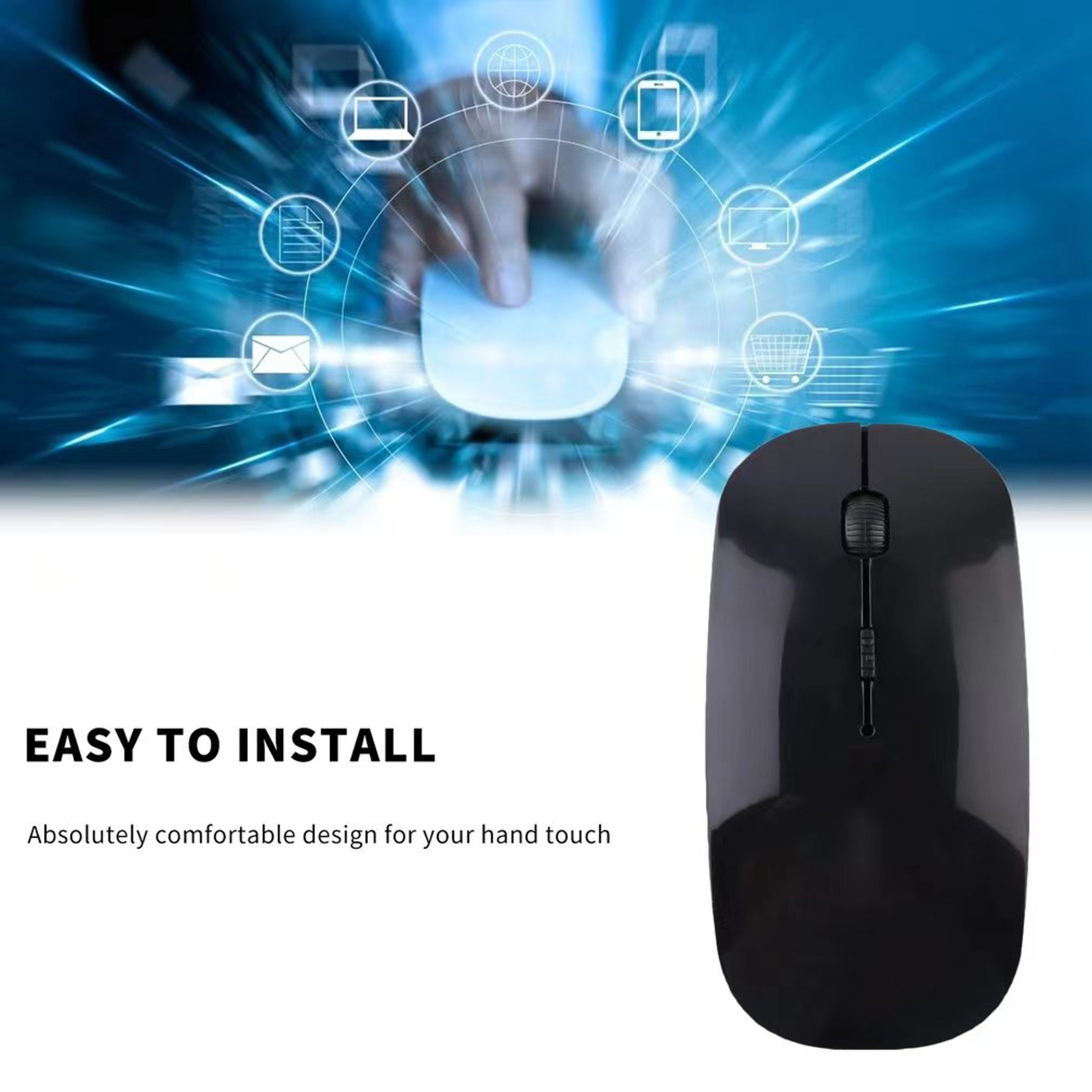 Rechargeable Wireless Bluetooth Mouse Silent USB Optical Mouse For Laptop PC And Mac 5