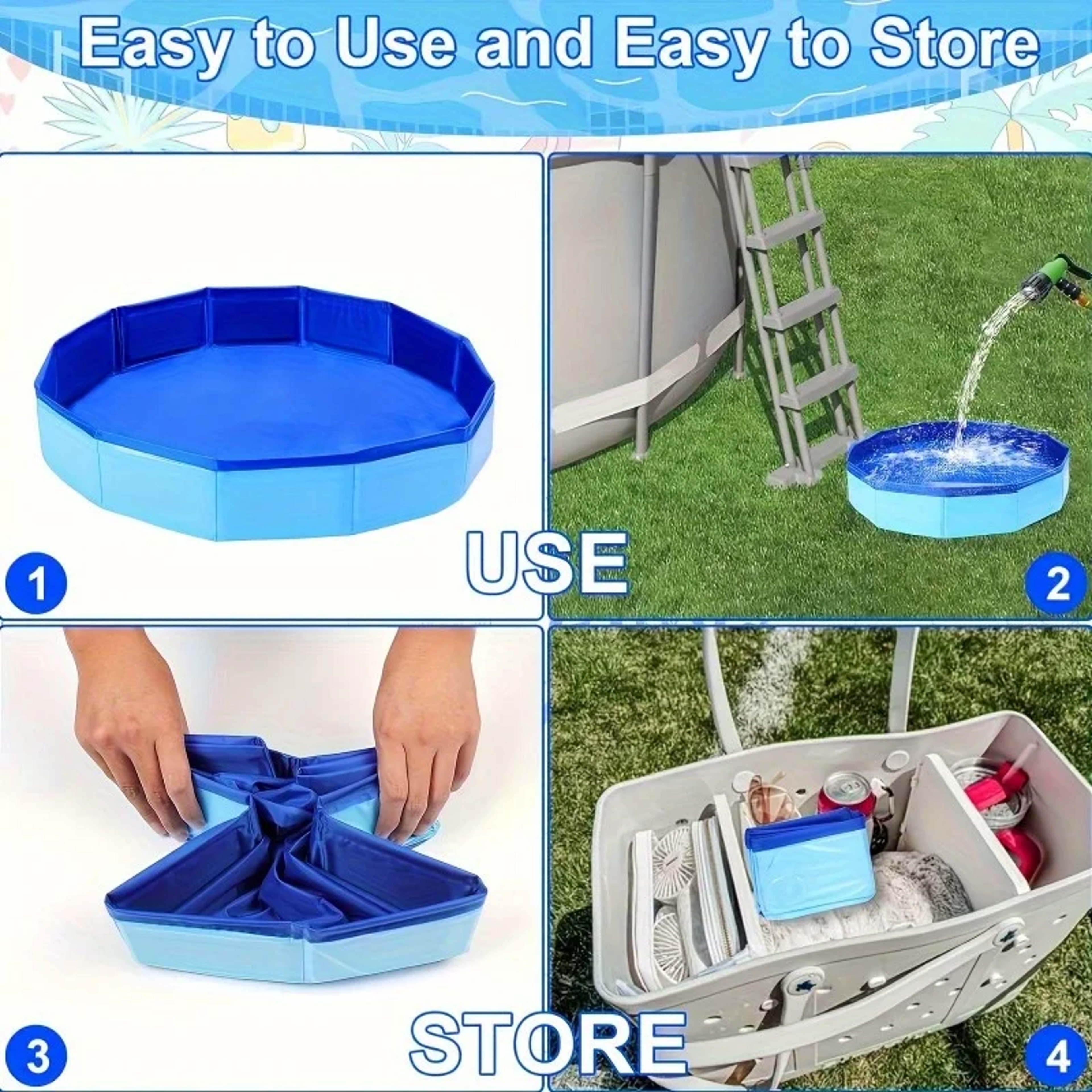 Portable Pool Foot Bath Foldable PVC Foot Rinse Tub for Cleaner Pools & Outdoor Use – view 5