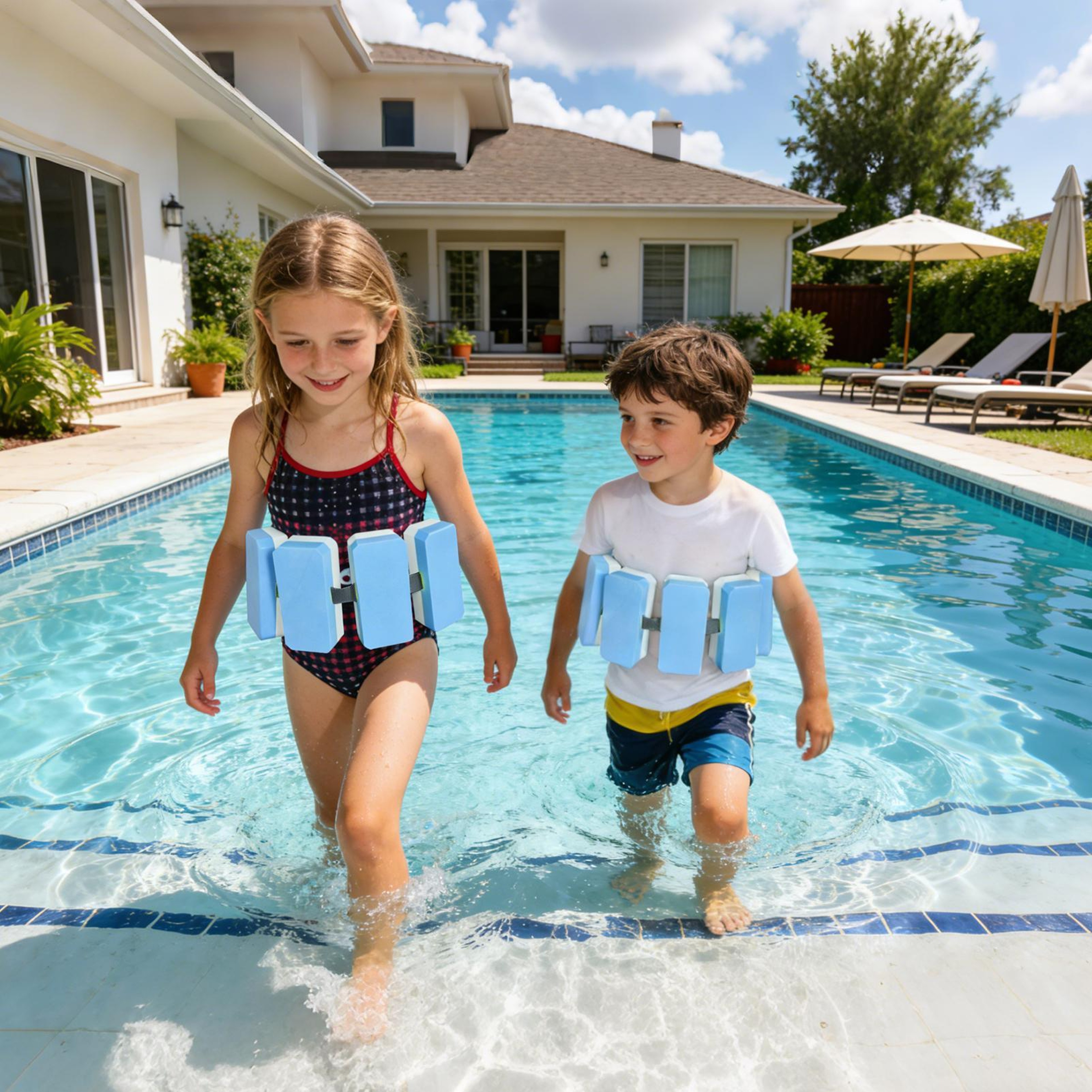 Kids Swim Training Belt with EVA Float Pads Adjustable Swim Float Belt for Safe Swimming Lessons – view 4