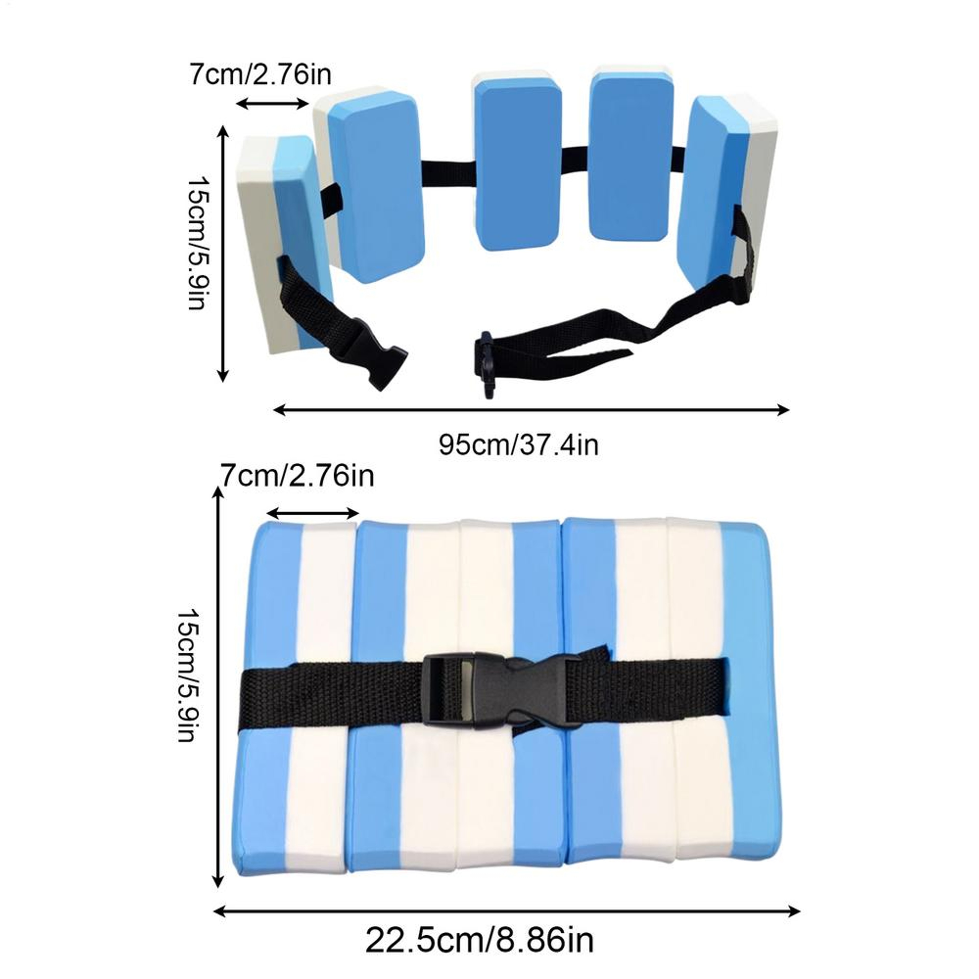 Adjustable Kids Swim Belt With Removable EVA Float Pads For Safe Swimming Training 2