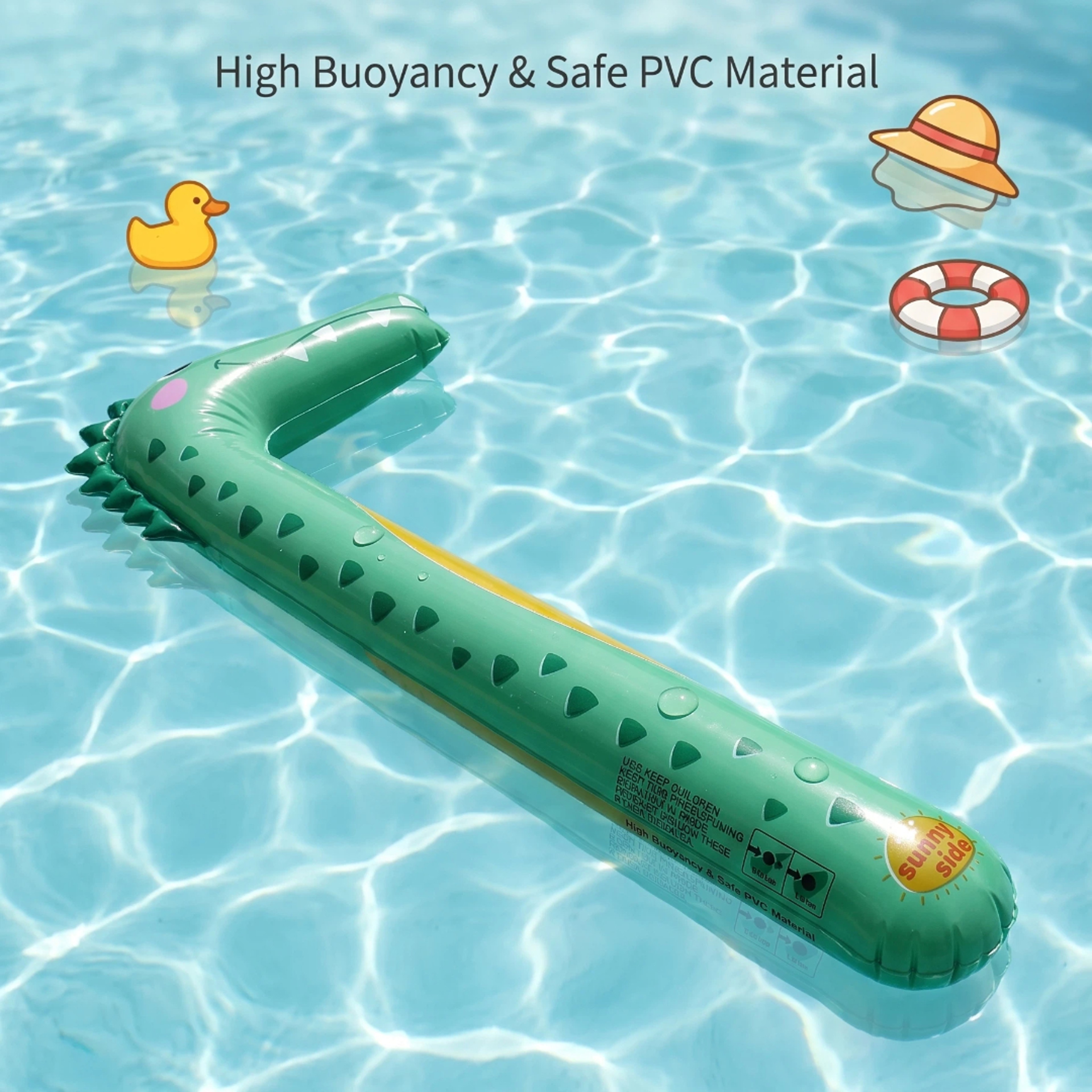 Cute Crocodile Kids Pool Noodle Inflatable Swim Training Aid Pool Float Toy – view 2