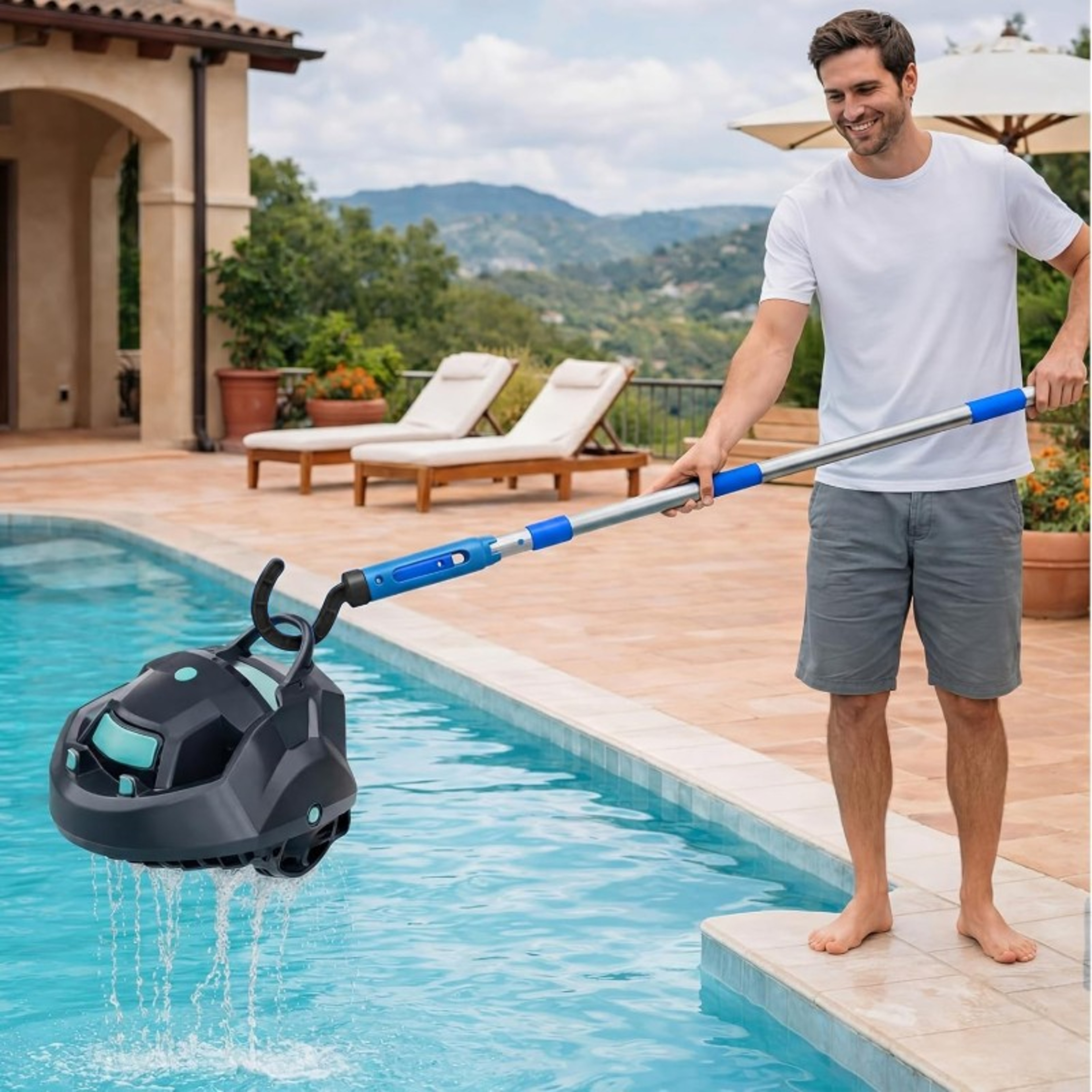 Universal Robotic Pool Cleaner Hook for Telescopic Poles Easy Pool Vacuum Retrieval Tool – view 3