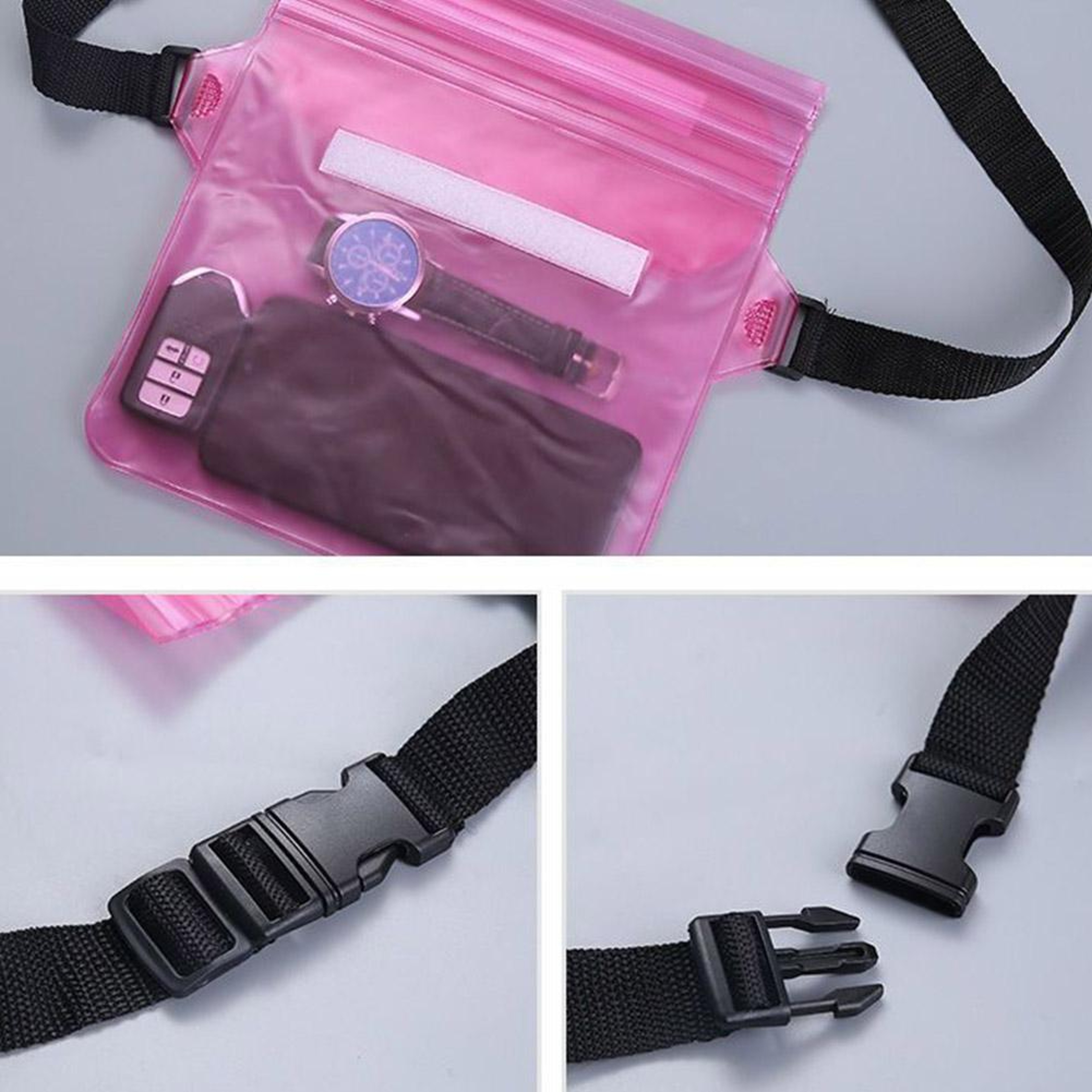 WaterGuard Waterproof Dry Bag Waist Pack With Phone Pouch For Swimming Beach  Water Sports 2