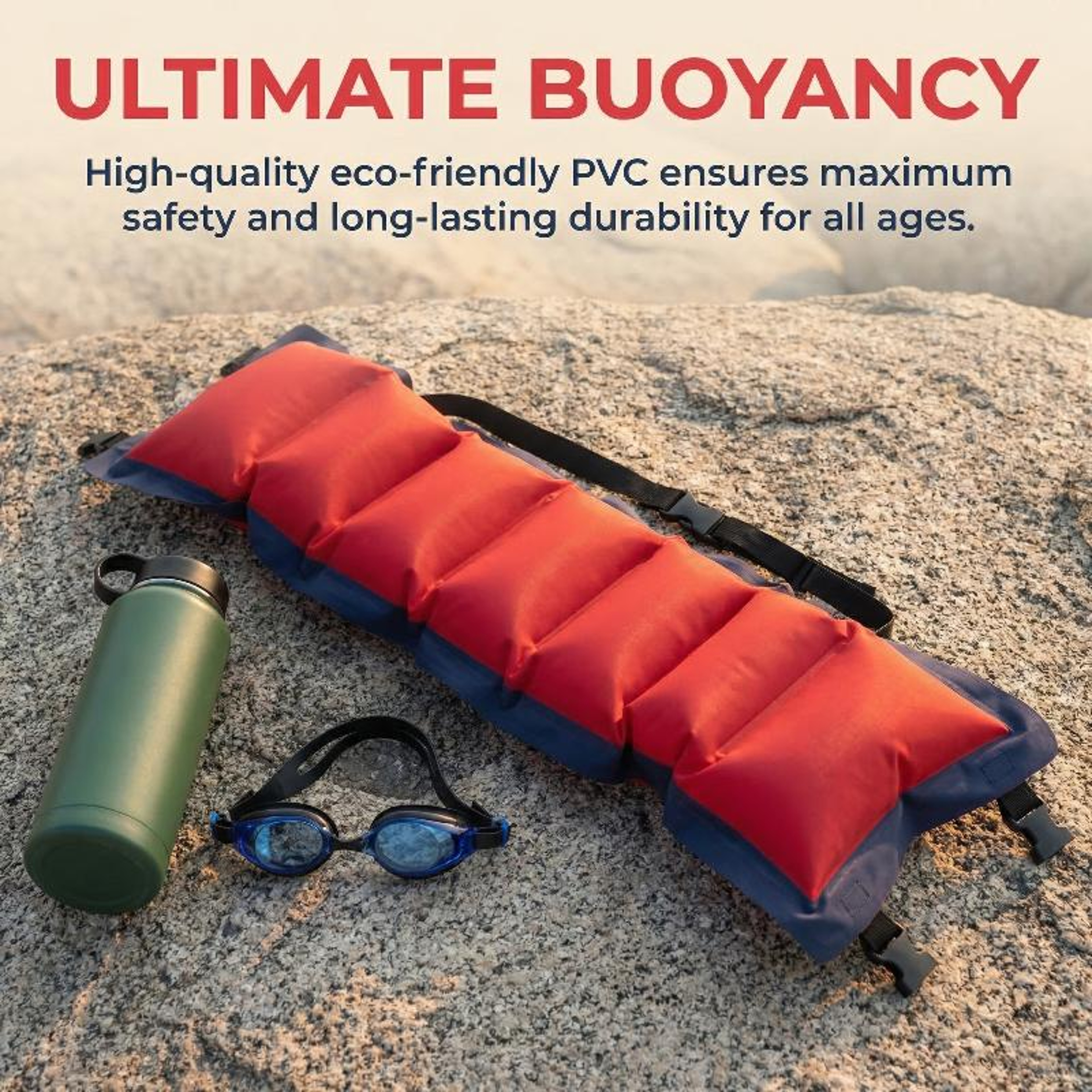 Adjustable Inflatable Swim Belt for Kids & Adults Floating Swim Training Aid for Pool & Beach – view 4