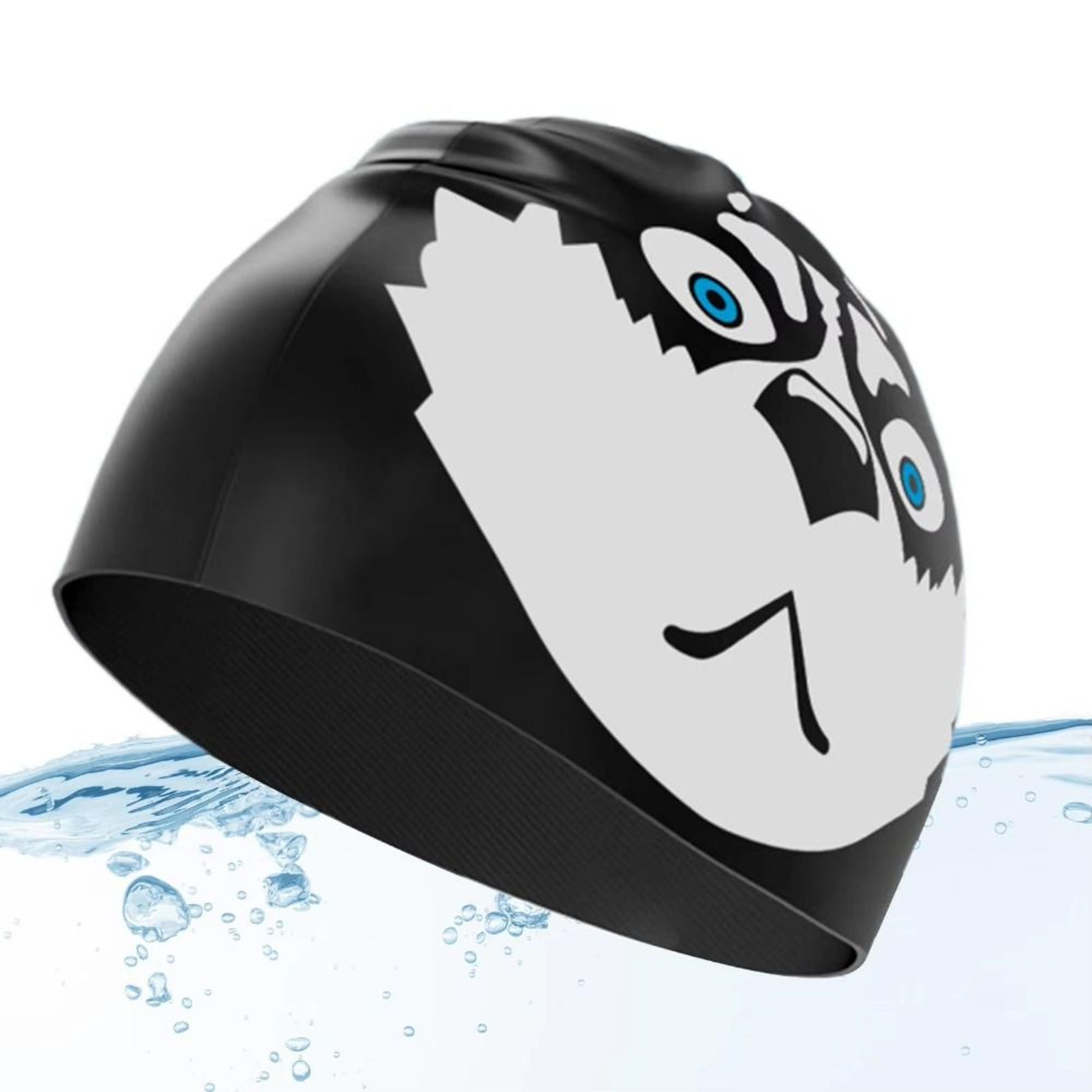 Funny Dog Silicone Swim Cap Waterproof Anti Slip Novelty Swimming Hat for Pool & Swim Training – view 4
