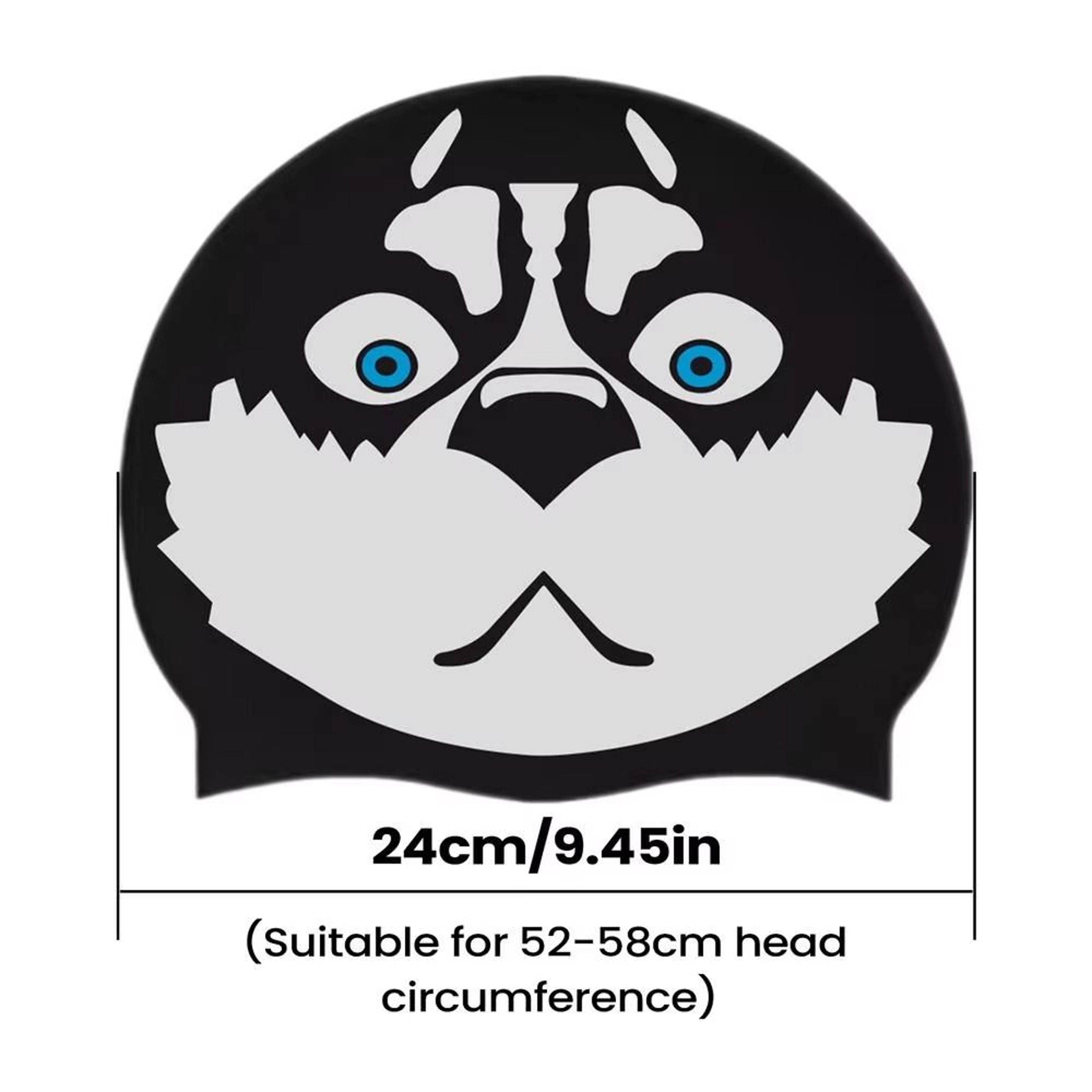 Funny Dog Silicone Swim Cap Waterproof Anti Slip Novelty Swimming Hat for Pool & Swim Training – view 6