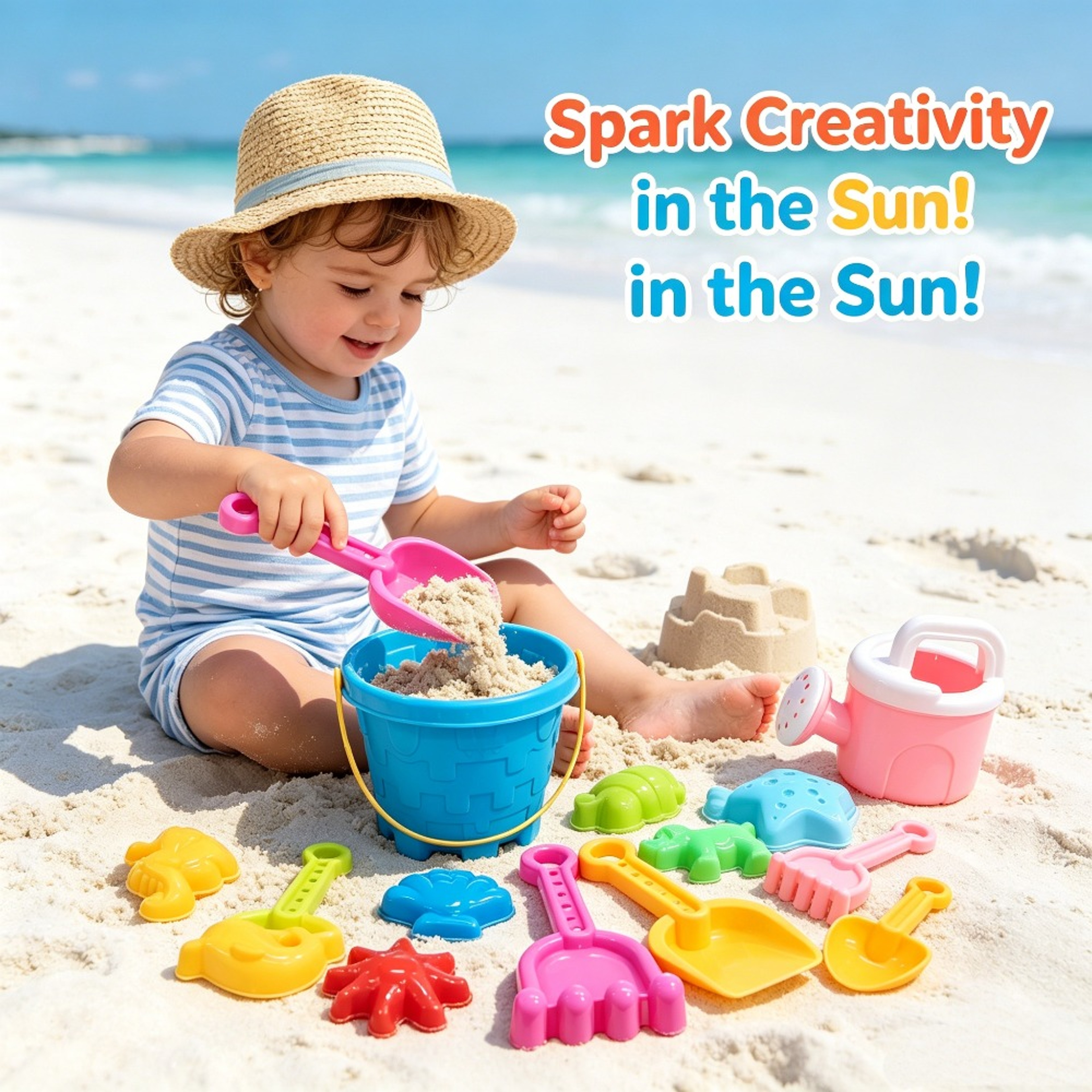 Kids Beach Toys Sand Digging Set Outdoor Water Play Beach Toy Set for Toddlers & Children – view 4